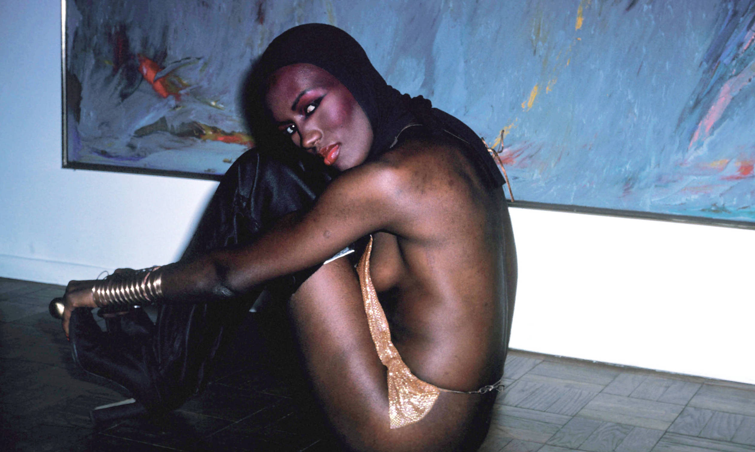 Singer Grace Jones poses for a portrait circa 1980 in New York City.  (Photo by Dianna Whitley/Getty Images)