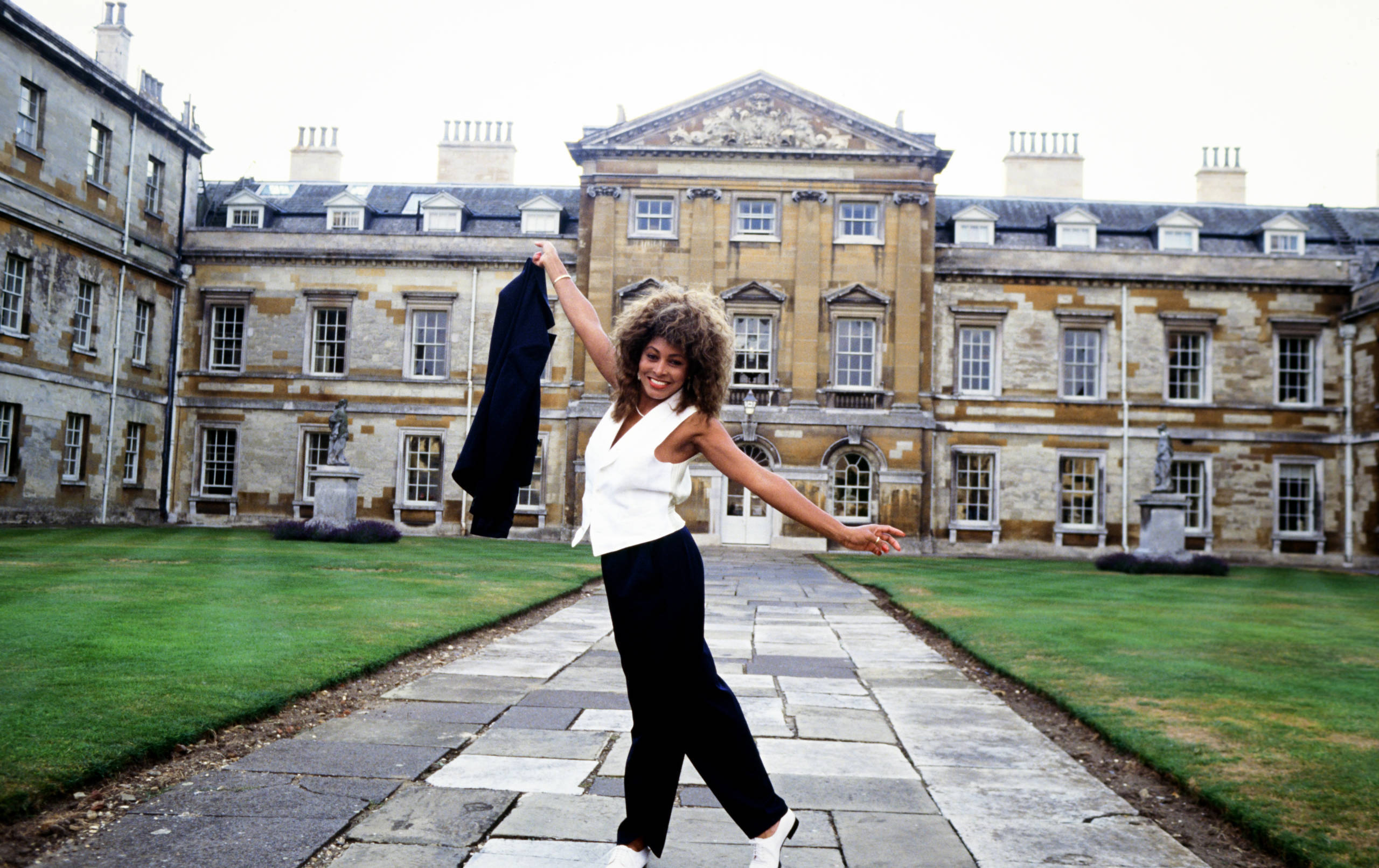 Singer Tina Turner is photographed during one of her tour dates in Woburn Abbey, on the 29th August 1990. (Photo by Dave H...