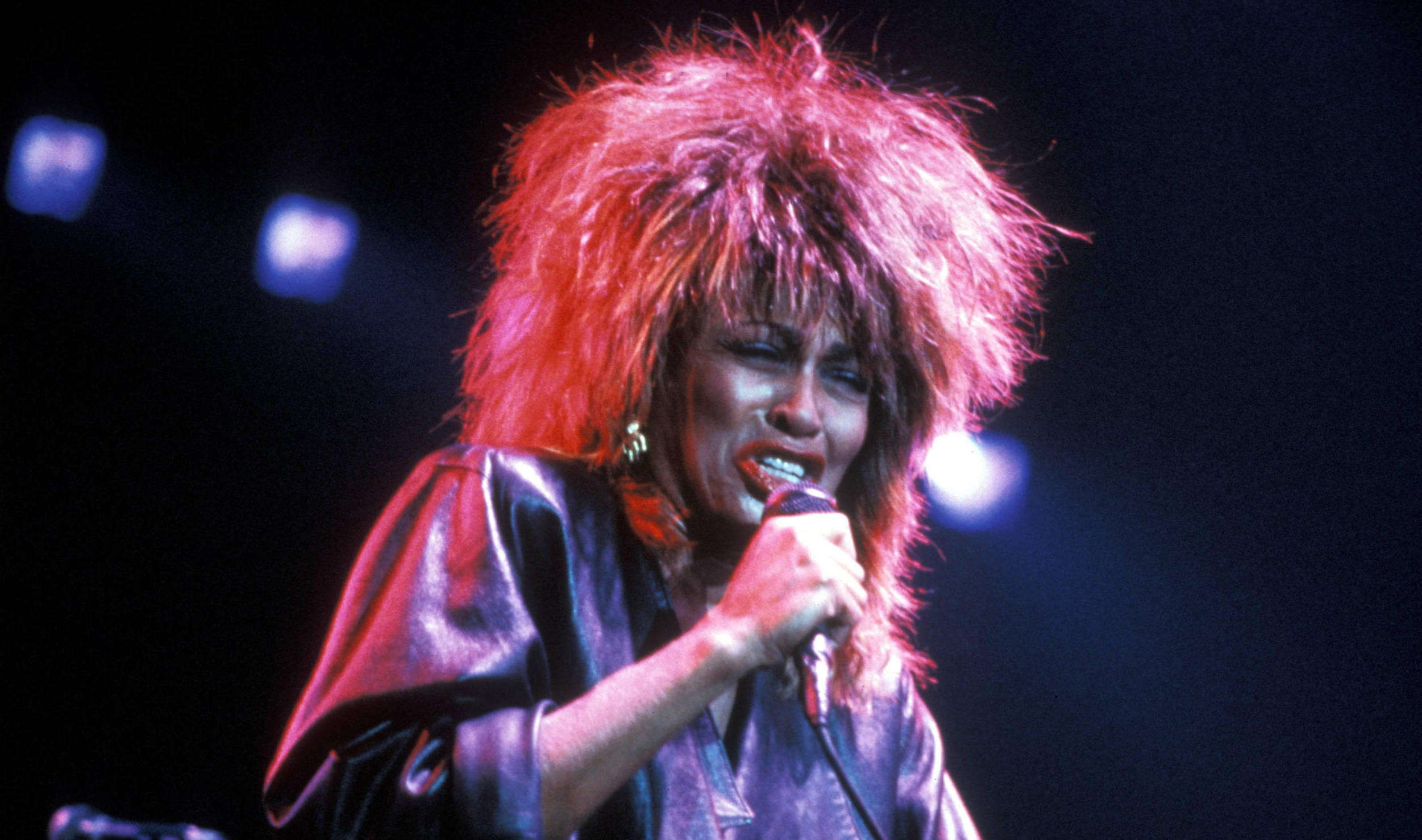 American singer Tina Turner on stage at Wembley Arena, London, March 1985. (Photo by Graham Wiltshire/Hulton Archive/Getty...