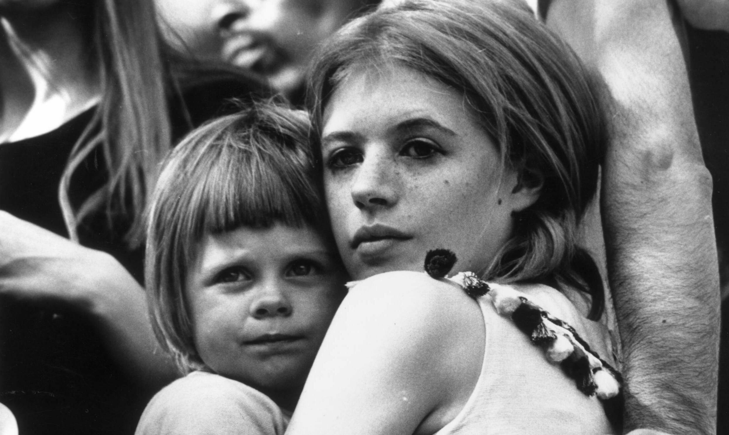 5th July 1969:  Marianne Faithfull and her young son Nicholas attend a Rolling Stones concert in London's Hyde Park. She i...