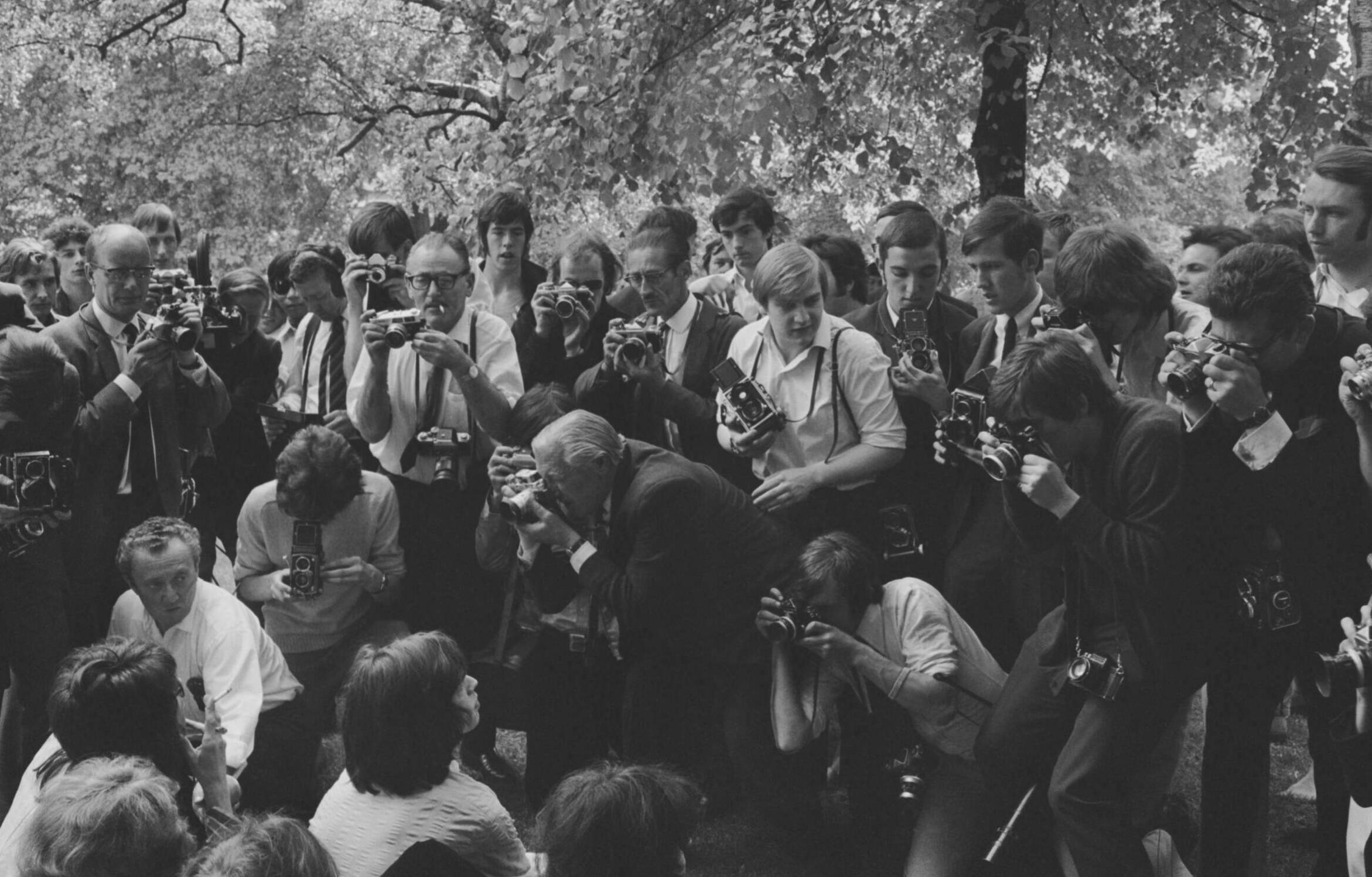 The Rolling Stones hold a photo call in Hyde Park with new guitarist Mick Taylor who has replaced Brian Jones, 12th June 1...