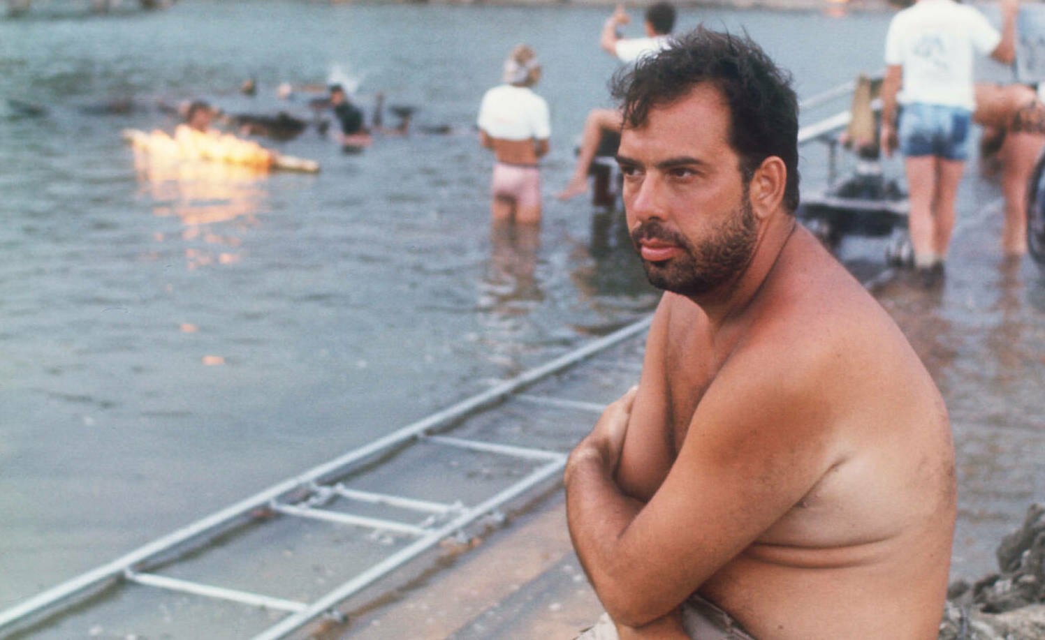 25412 01: Director Francis Ford Coppola sits on a rock April 28, 1976 during the filming of 'Apocalypse Now' in the Philip...