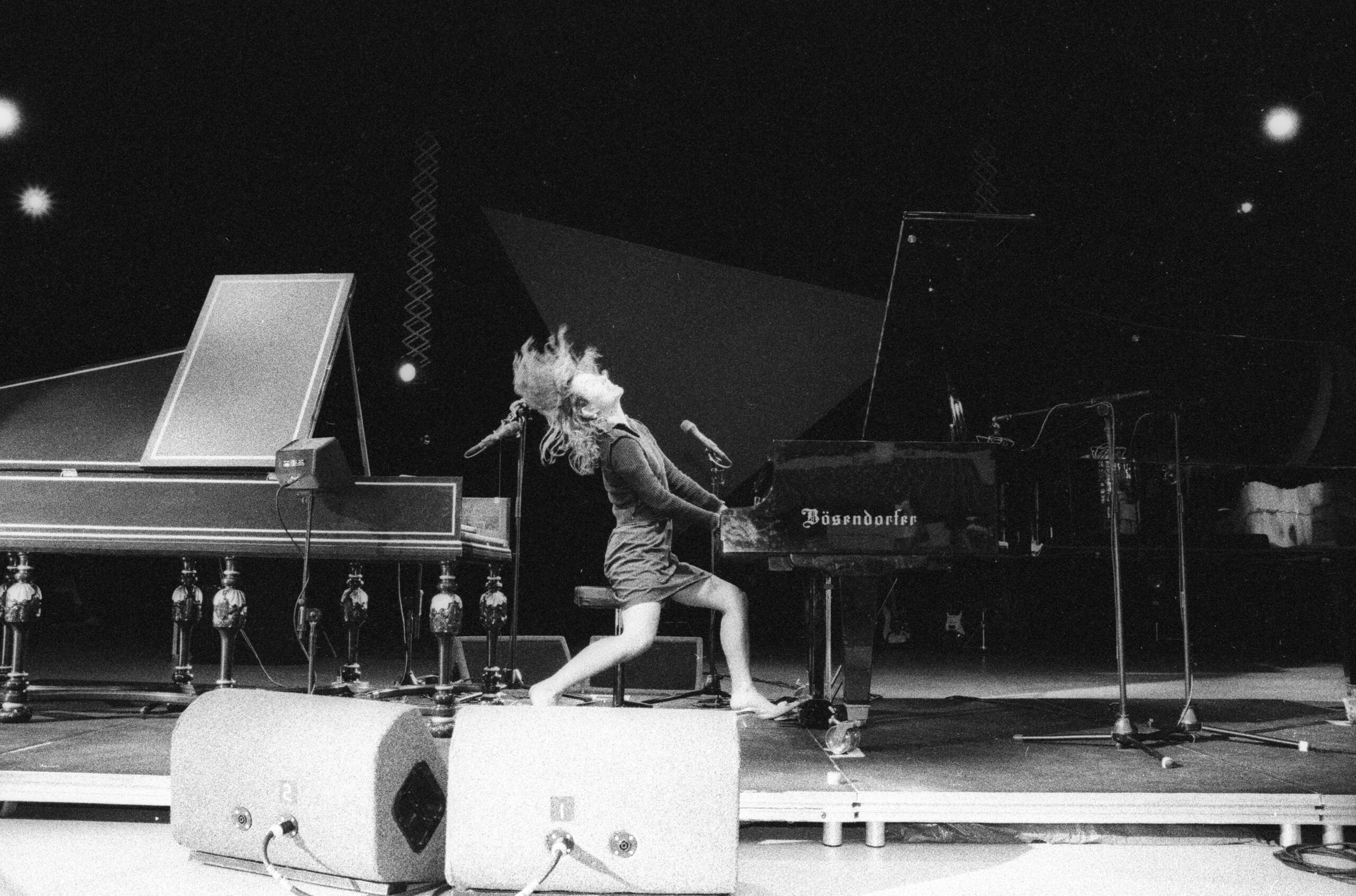 LOS ANGELES, CA - JUNE 30:  Tori Amos performs at the Greek Theatre in Los Angeles, California on June 30, 1996. (Photo by...
