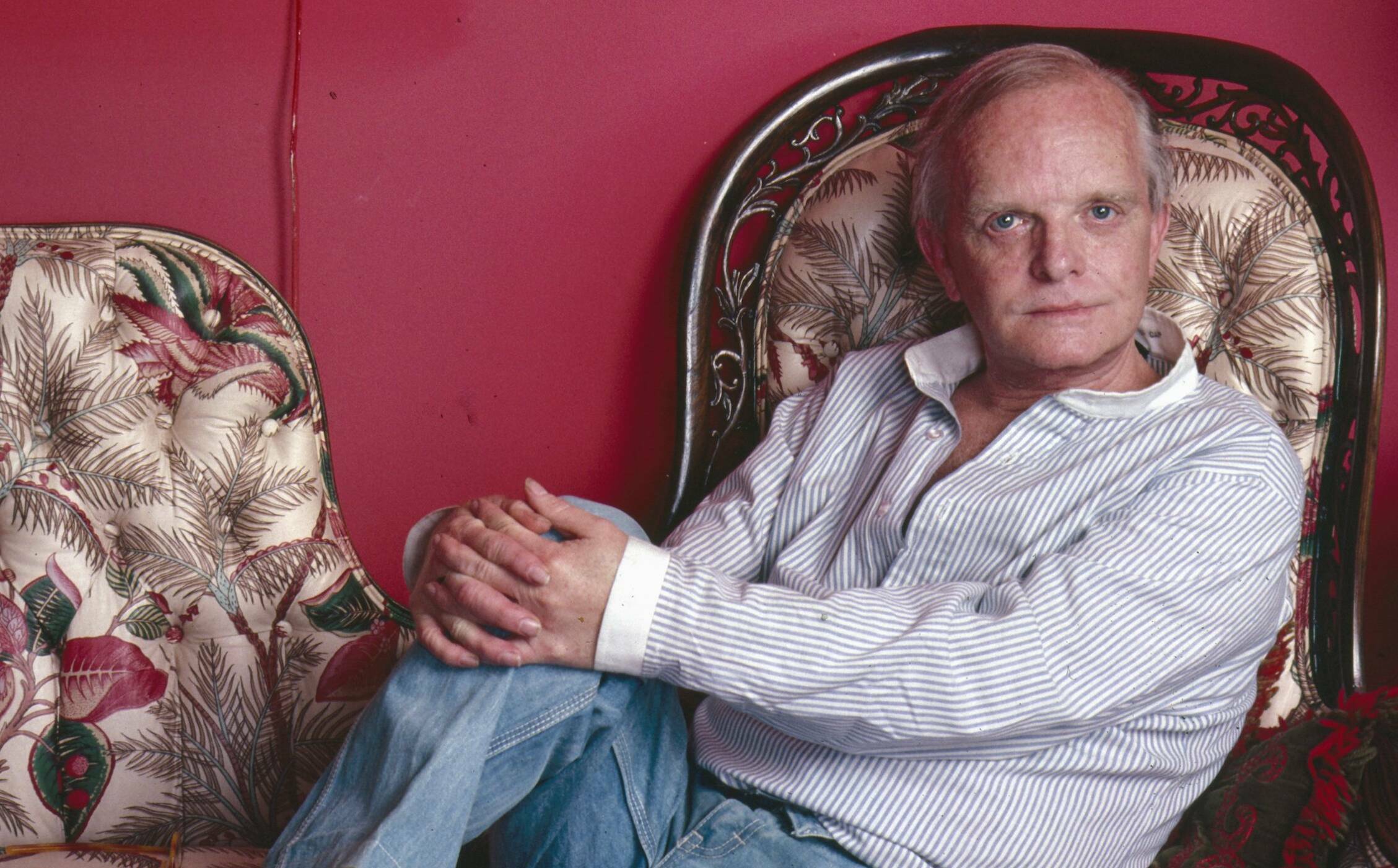Author, screenwriter and playwright Truman Capote photographed in his United Nations Plaza residence in 1980. (Photo by Ja...