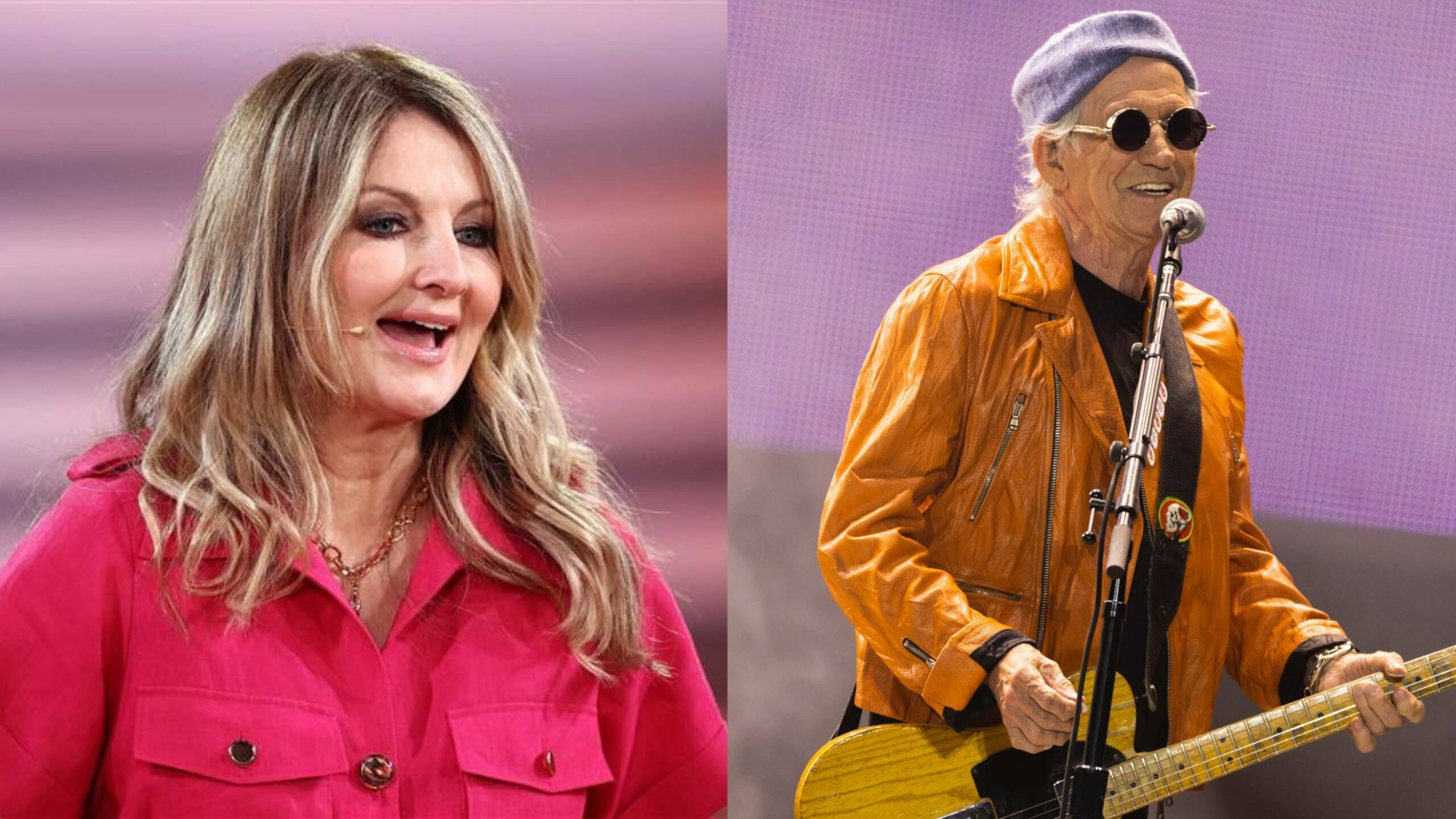 Frauke Ludowig (links) und Keith Richards (rechts)