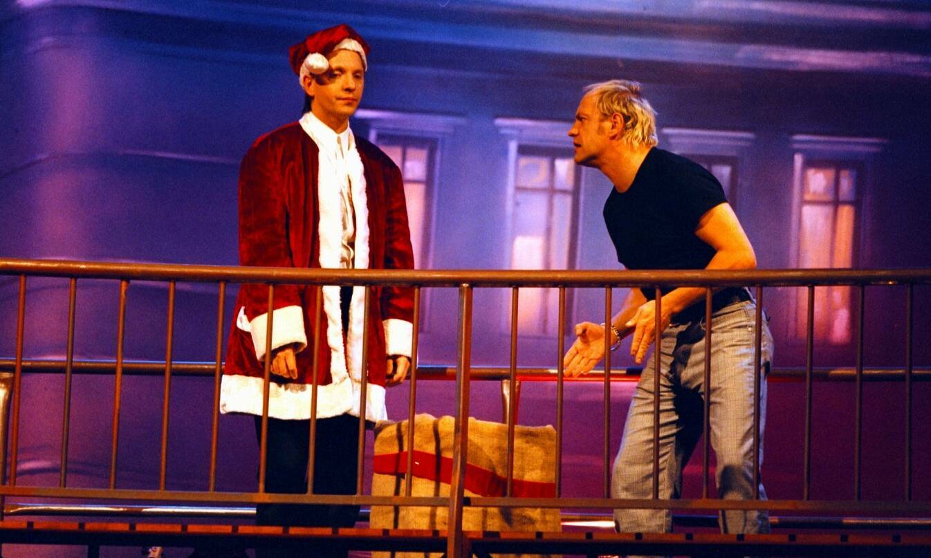 Olli Dittrich, Uwe Ochsenknecht,;RTL-Comedy-Show "Samstag Nacht",;Advent, Weihnachtsmann, Kostüm, (Photo by Peter Bischof...