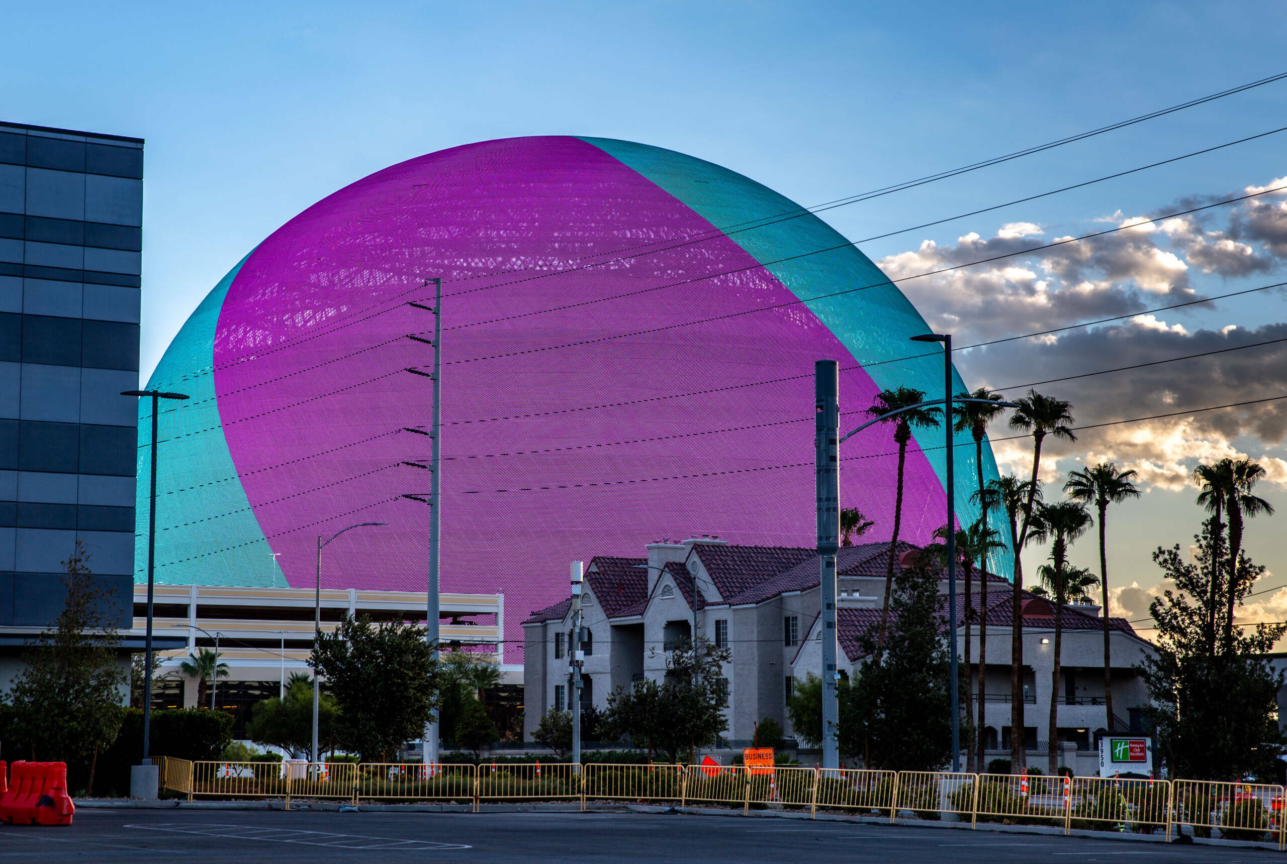 LAS VEGAS, NV - AUGUST 13:  The Sphere, an 18,000 seat spherical-shaped entertainment arena costing $2 billion and located...