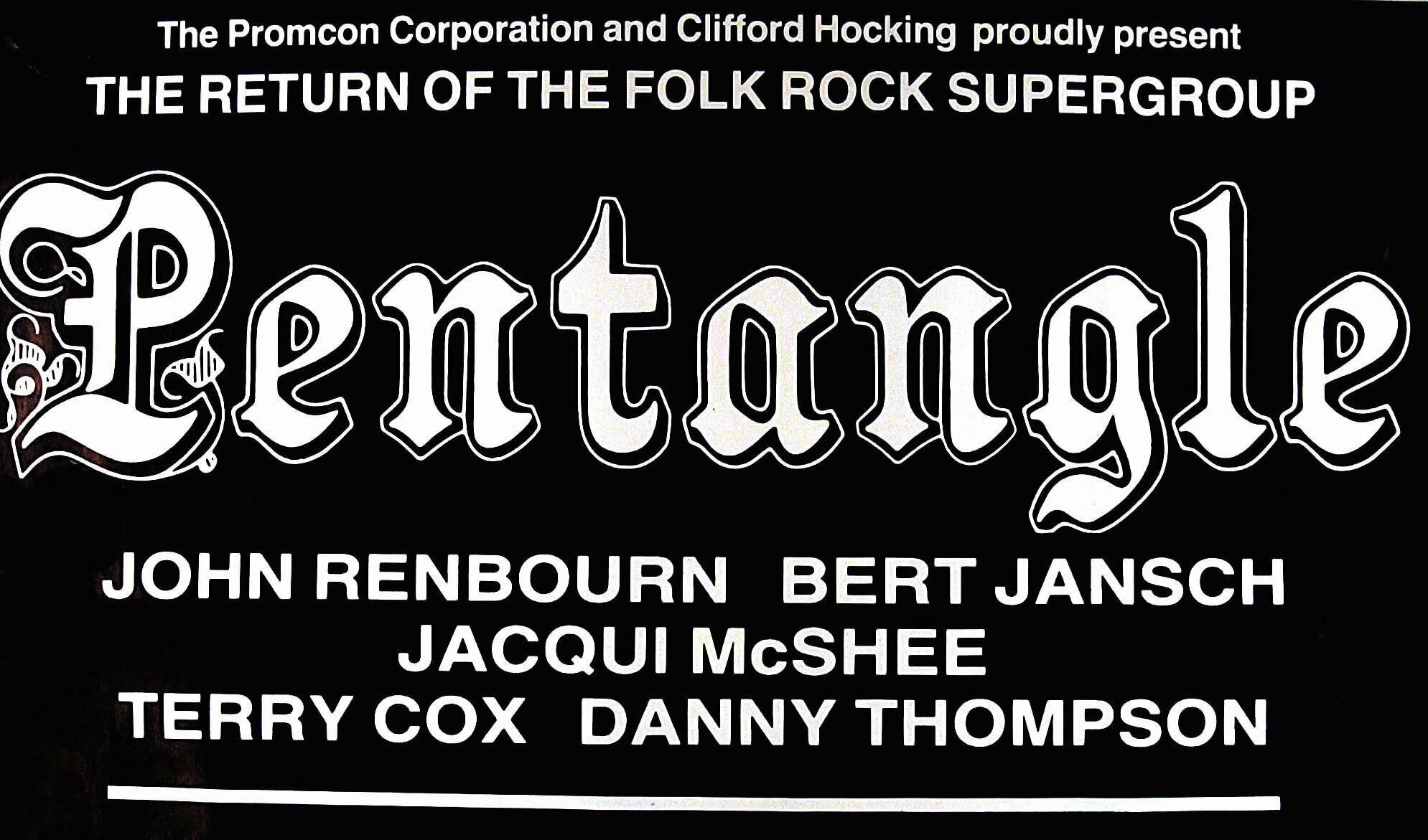 UNSPECIFIED - JANUARY 01:  (AUSTRALIA OUT) Photo of CONCERT POSTERS and PENTANGLE; Poster for Australian tour  (Photo by G...