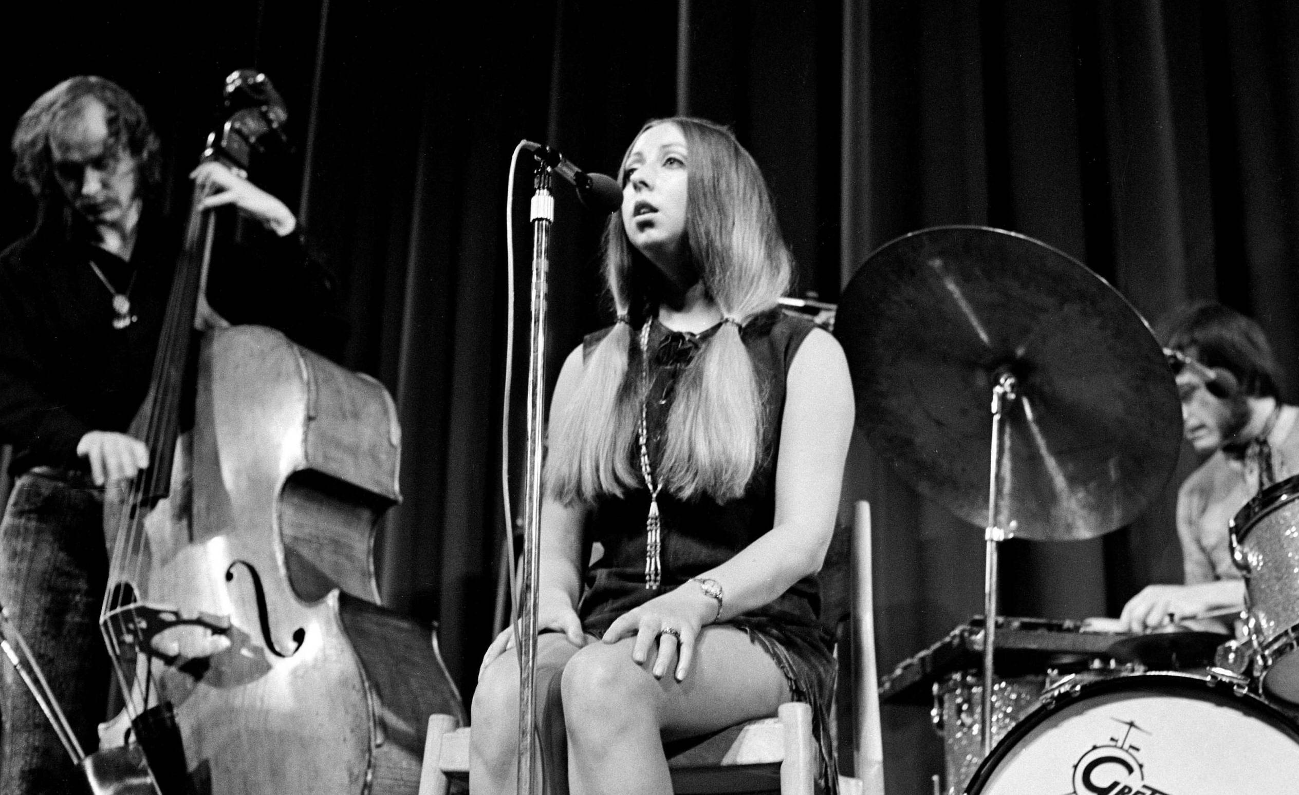 DENMARK - JANUARY 01:  Photo of Jacqui McSHEE and Danny THOMPSON and PENTANGLE; L-R. Danny Thompson, Jacqui McShee, Terry ...