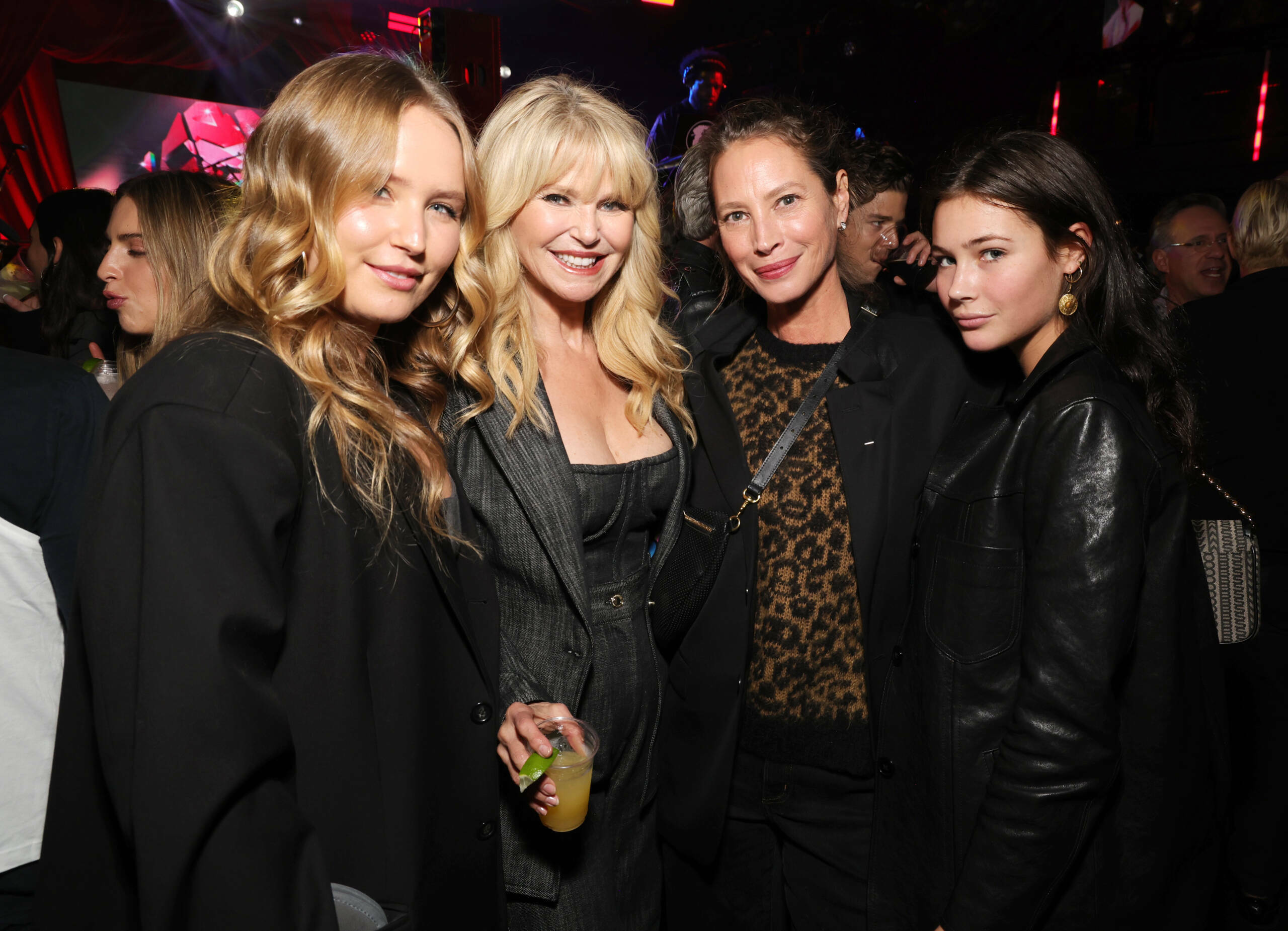 NEW YORK, NEW YORK - OCTOBER 19:  (Exclusive Coverage) Sailor Brinkley Cook, Christie Brinkley, Christy Turlington Burns a...