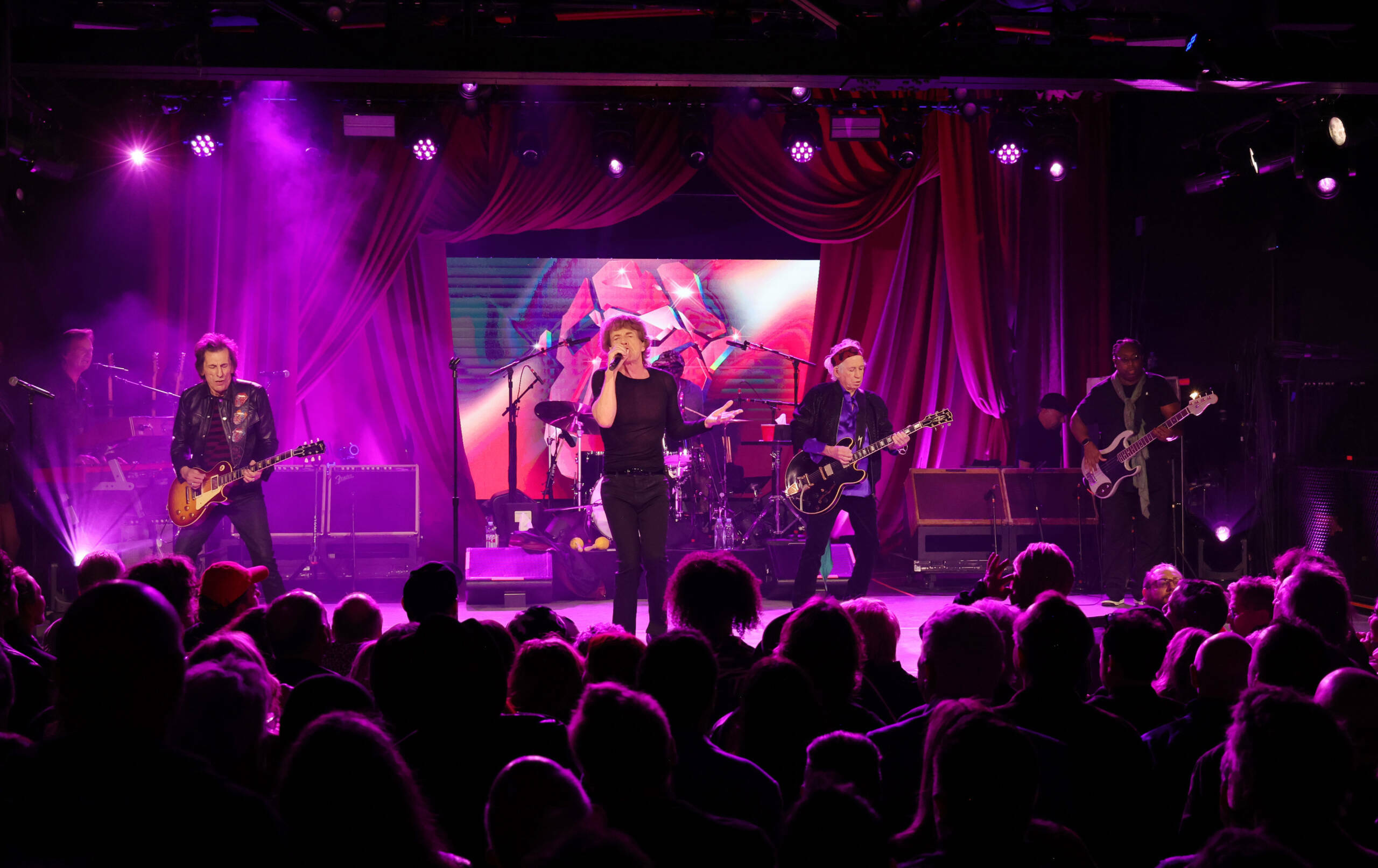 NEW YORK, NEW YORK - OCTOBER 19:  (Exclusive Coverage) Ronnie Wood, Keith Richards and Mick Jagger perform during The Roll...