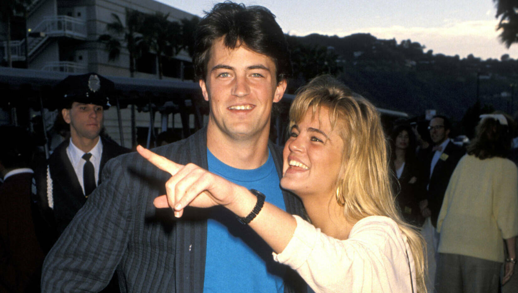 Matthew Perry and Malia Applewhite during "Back to the Future Part III" Los Angeles Premiere at Cineplex Odeon in Los Ange...