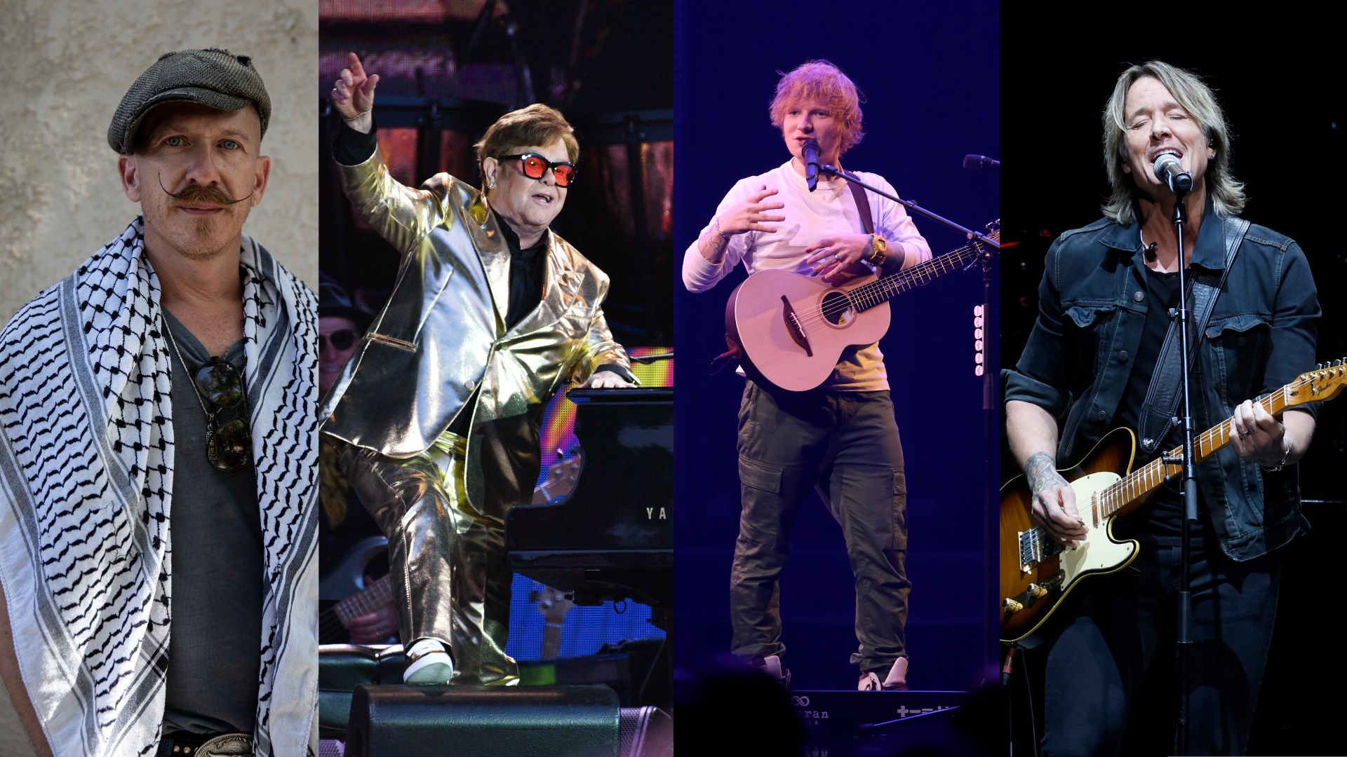Foy Vance, Elton John, Ed Sheeran und Keith Urban