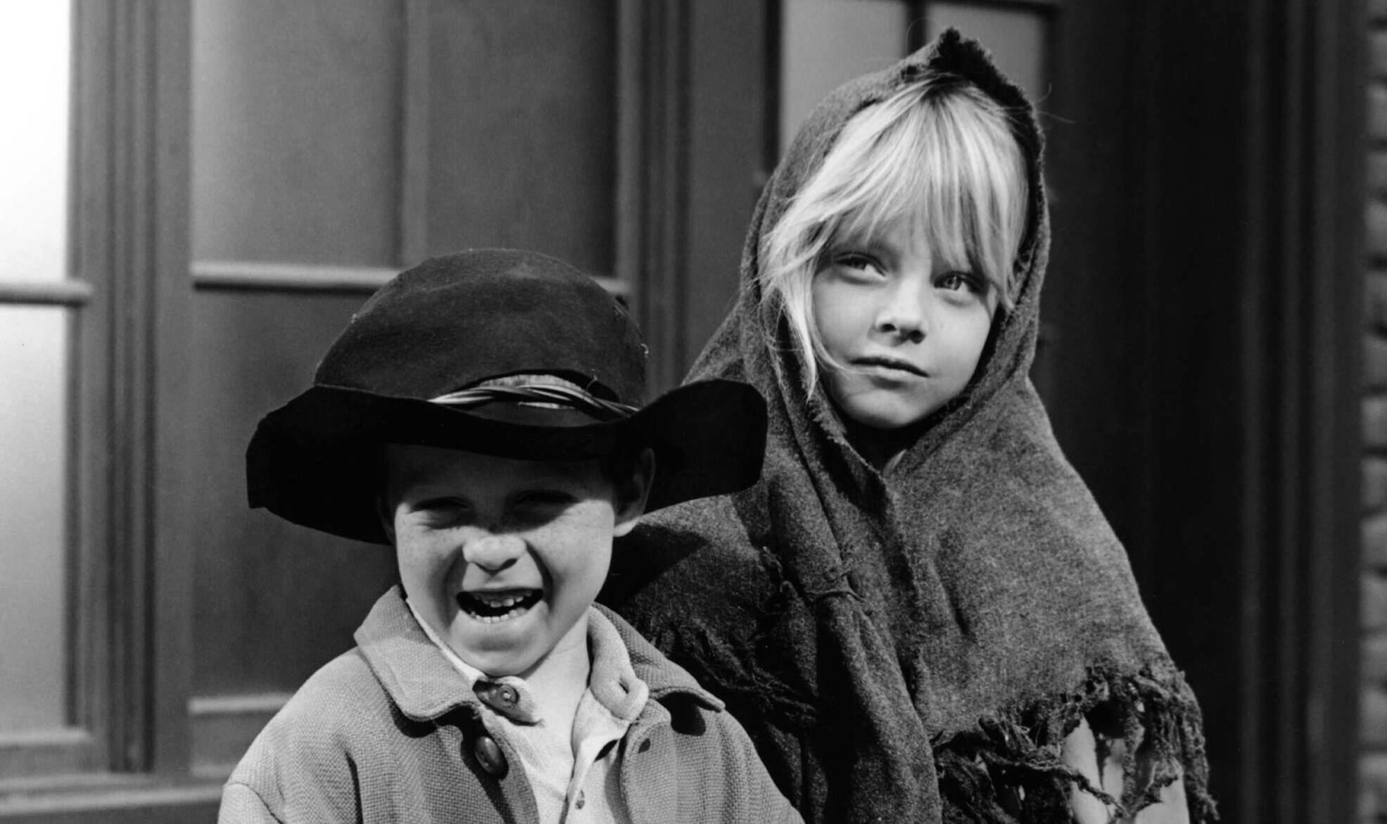 1970: DANIEL BOONE -- "Bringing up Josh" Episode 24 -- Pictured: (l-r) Darby Hinton as Israel Boone, Jodie Foster as Rache...