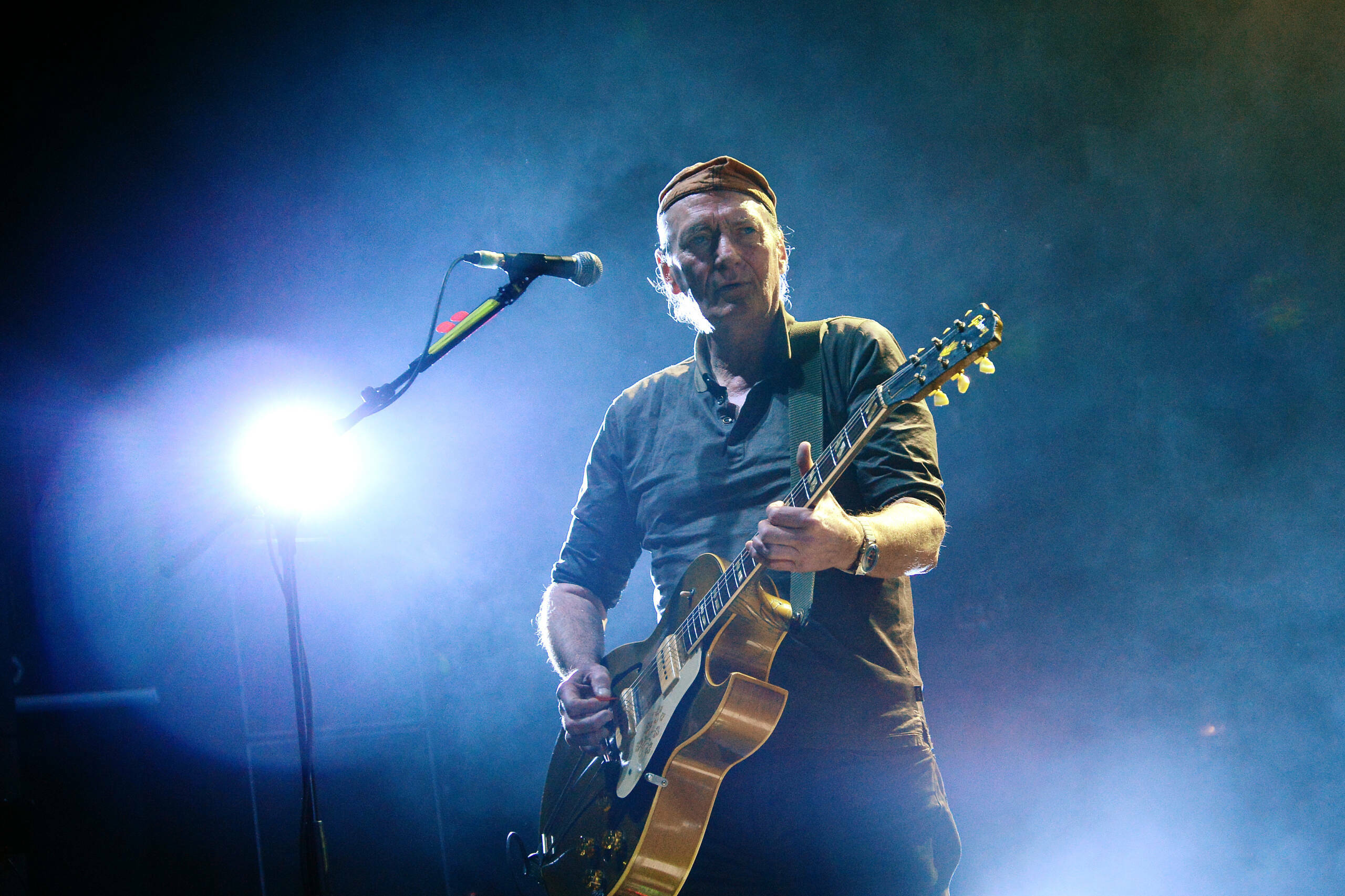 Gitarrist Kevin „Geordie“ Walker von Killing Joke am 09. April 2022 im Hammersmith Apollo in London, England.