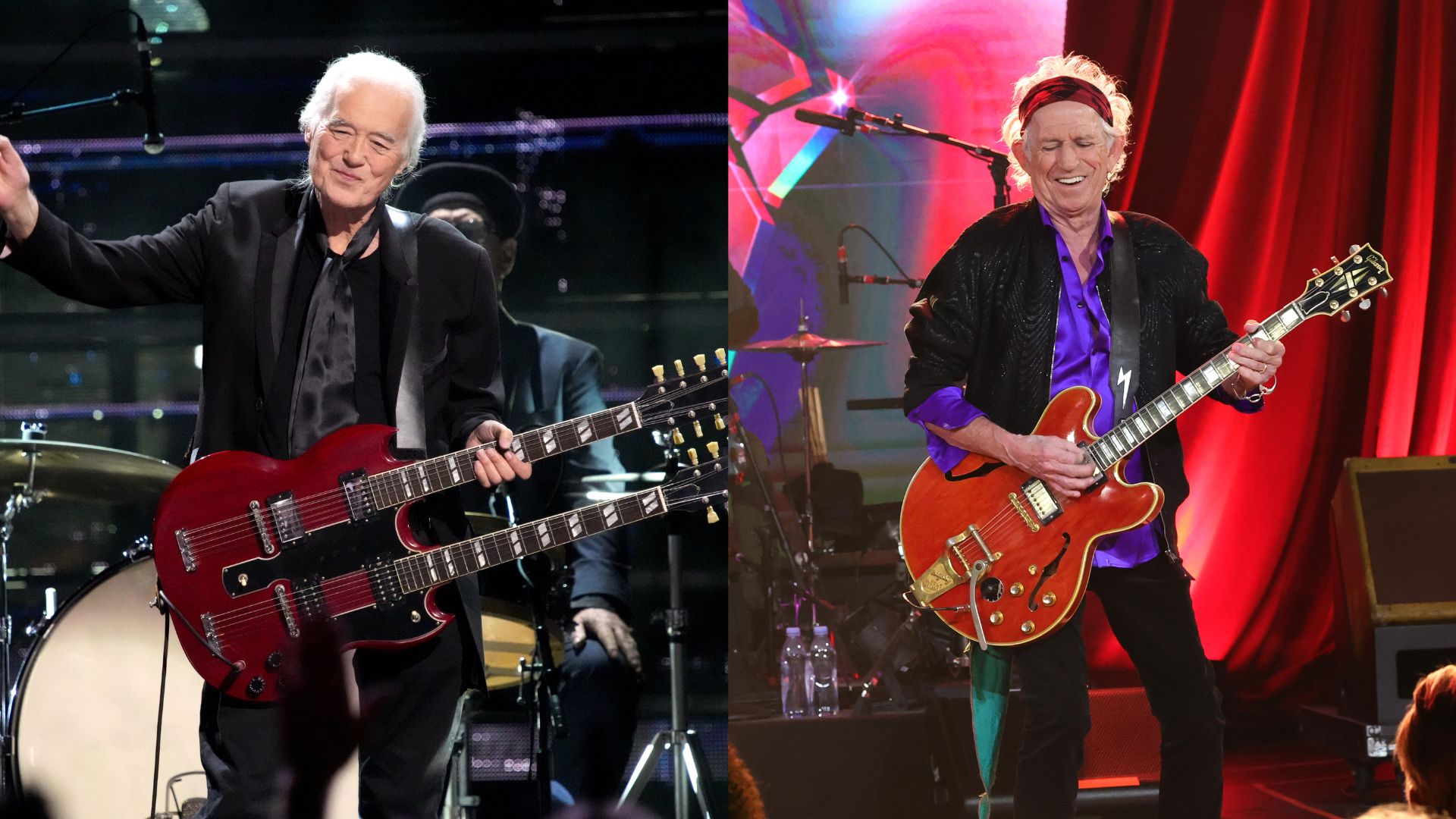 Jimmy Page (links) und Keith Richards (rechts)