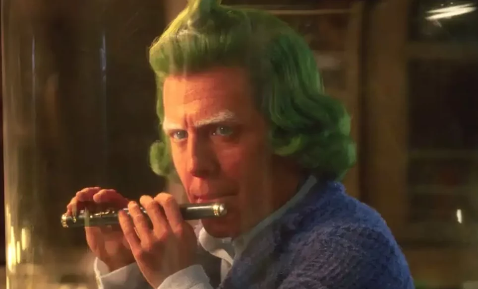 Hugh Grant als Oompa Loompa in "Wonka"