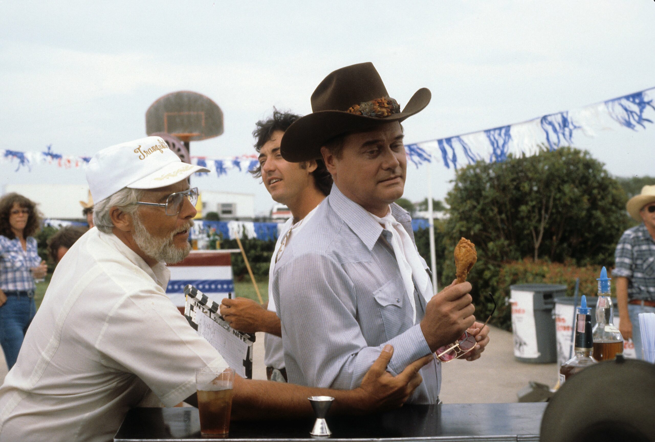 LOS ANGELES - JULY 18, 1979: Actor Larry Hagman on set of Dallas in July 18, 1979 in Los Angeles, California. (Photo by Do...