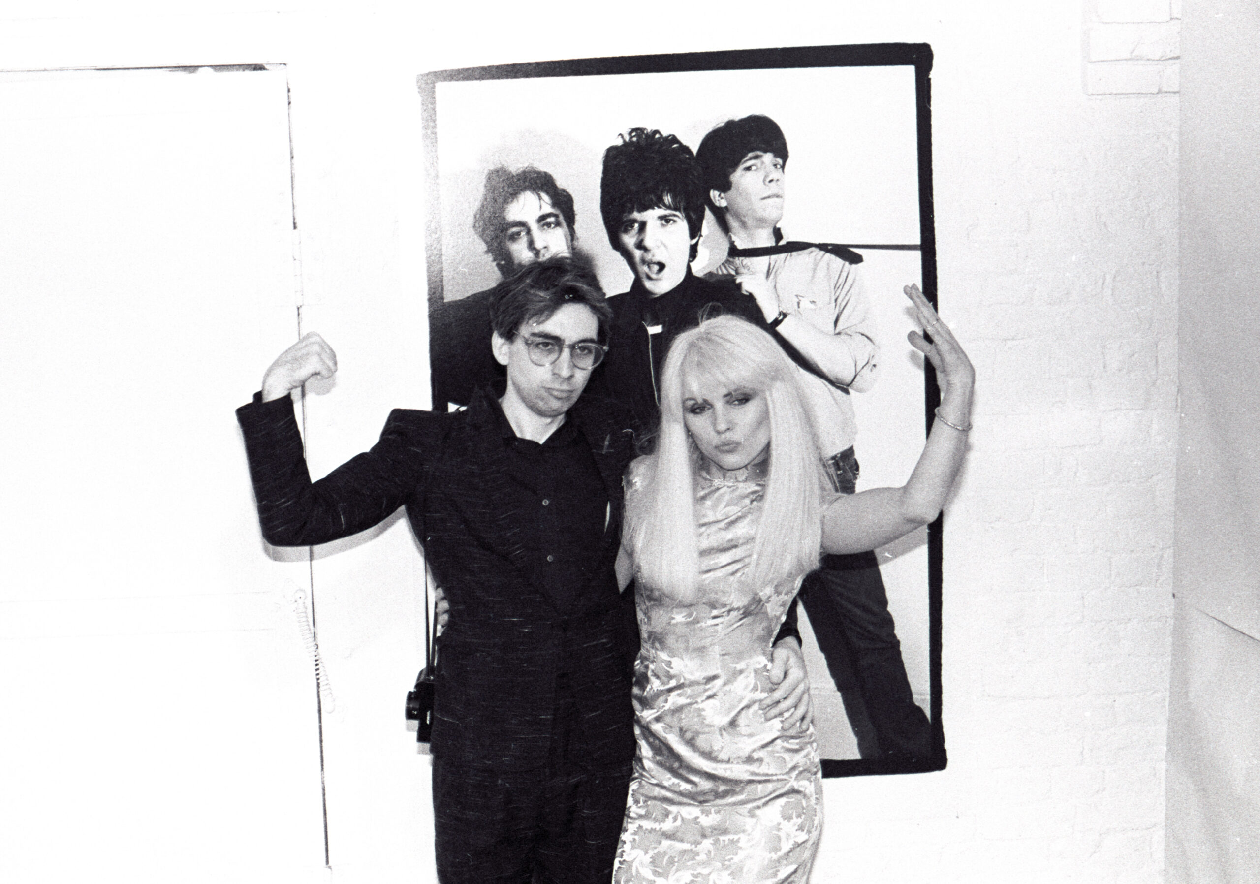 American New Wave musicians Chris Stein & Debbie Harry, of the group  Blondie, attend a reception in the group's honor, Lo...