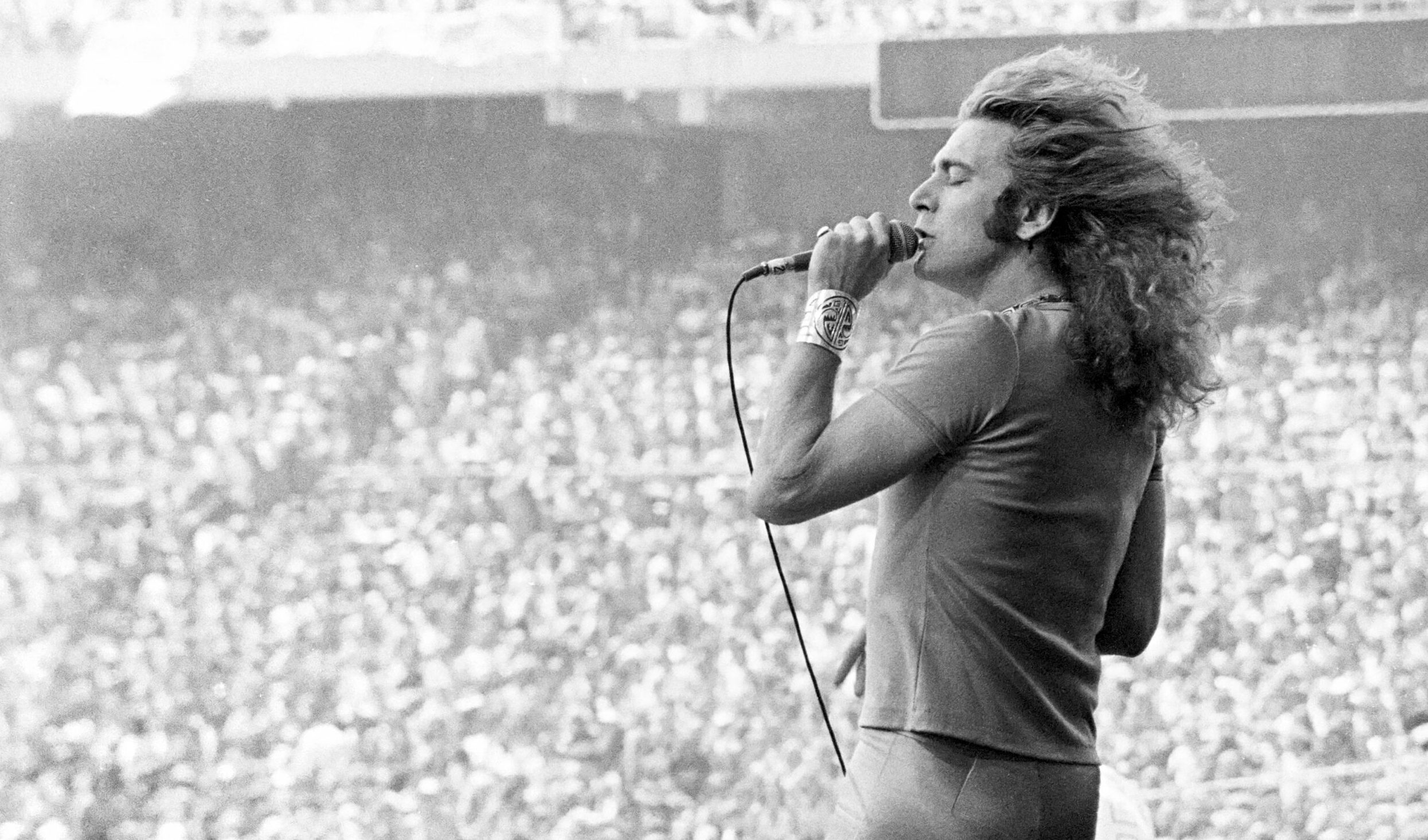 Led Zeppelin spielten auf ihrer US-Tour 1977 einige Mega-Konzerte in Stadien, hier in Oakland