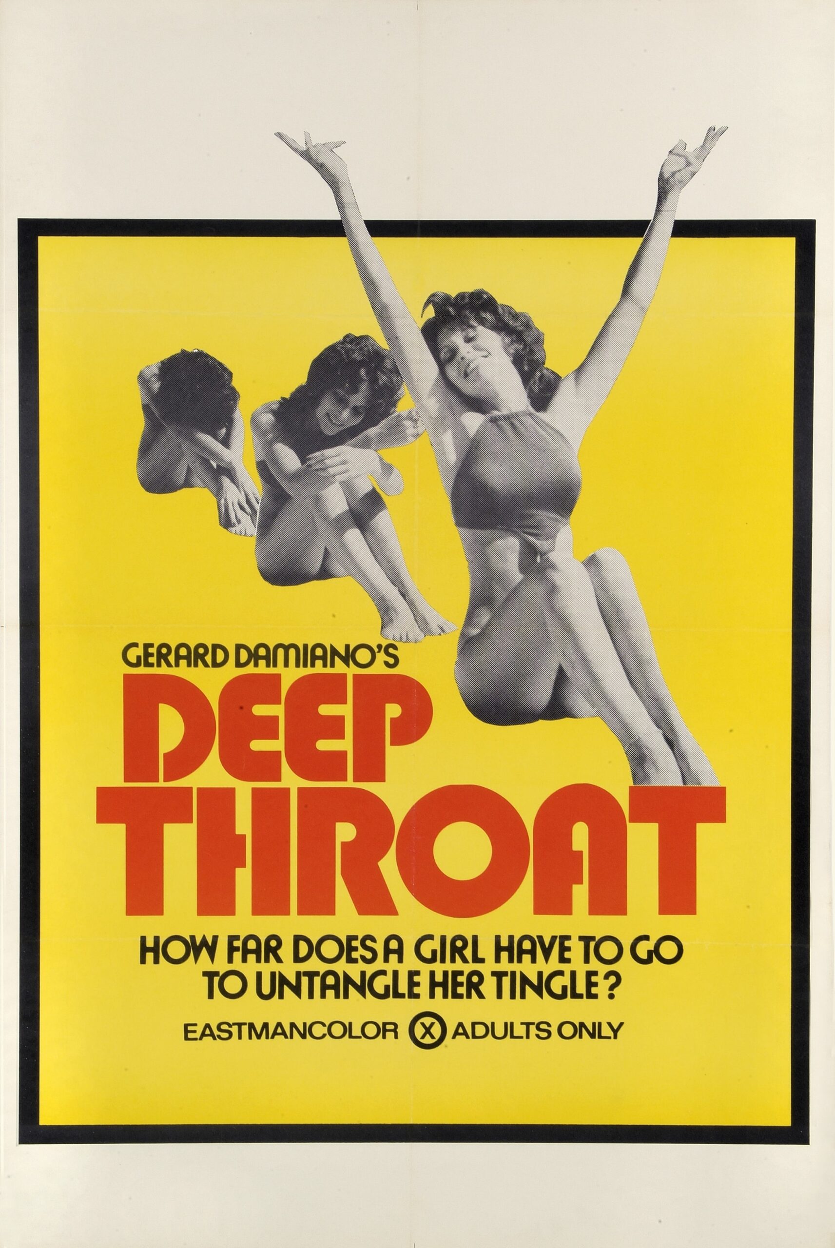 (EDITORS NOTE: Image contains suggestive content.)Actress Linda Lovelace (1949 - 2002) appears on a poster for the pornogr...