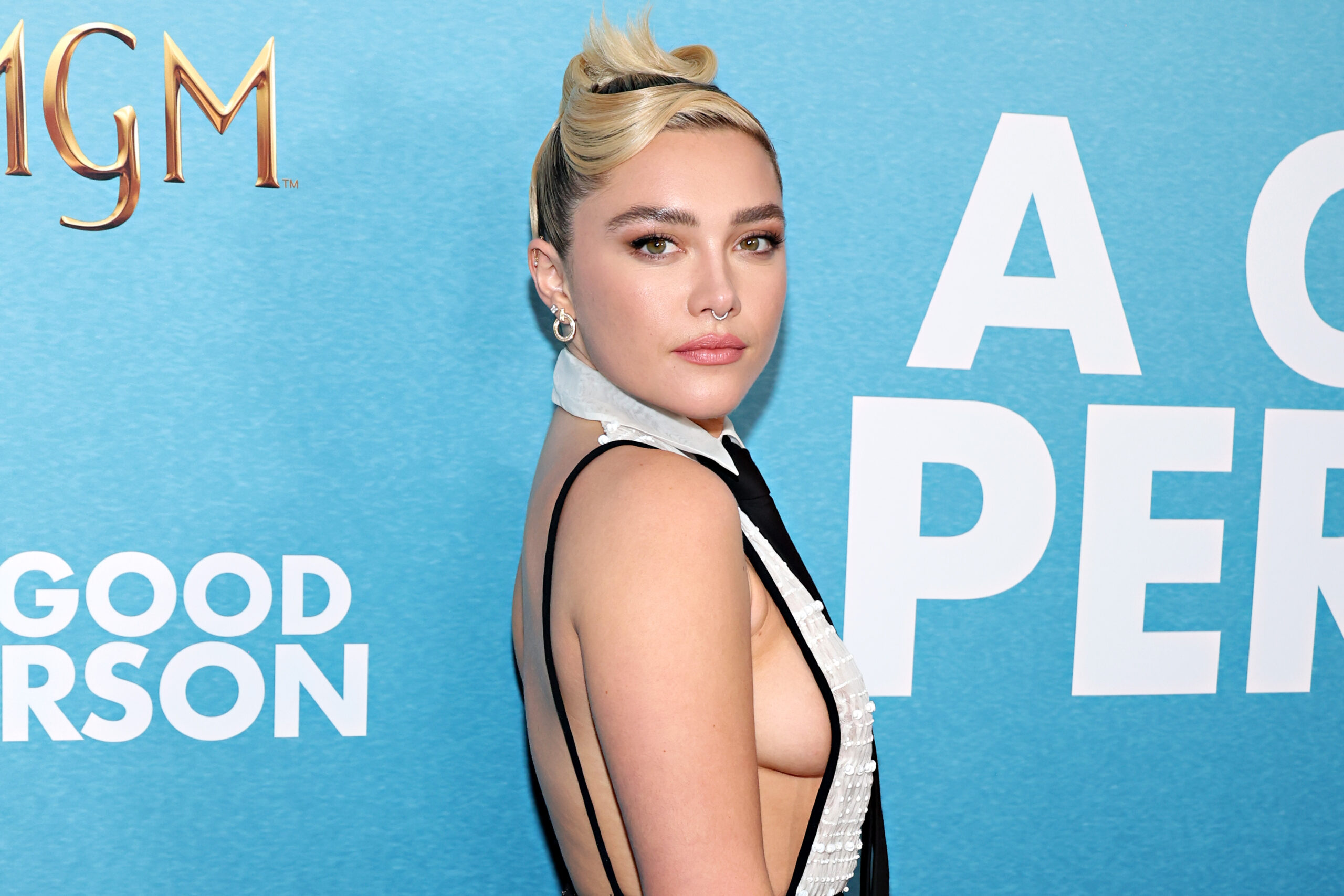 NEW YORK, NEW YORK - MARCH 20:  Florence Pugh attends MGM's "A Good Person" New York Screening at Metrograph on March 20, ...