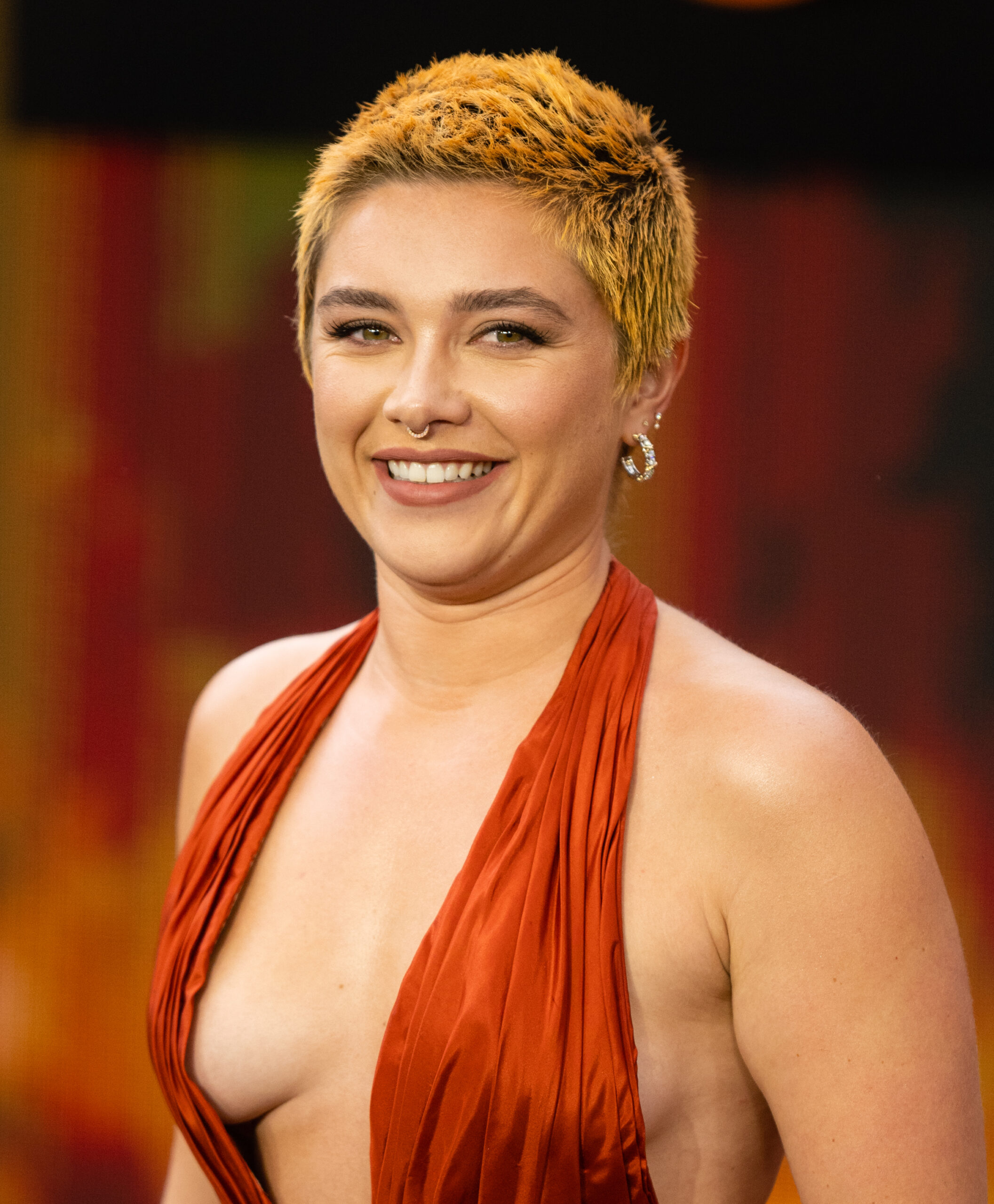 LONDON, ENGLAND - JULY 13: Florence Pugh attends the "Oppenheimer" UK Premiere at Odeon Luxe Leicester Square on July 13, ...