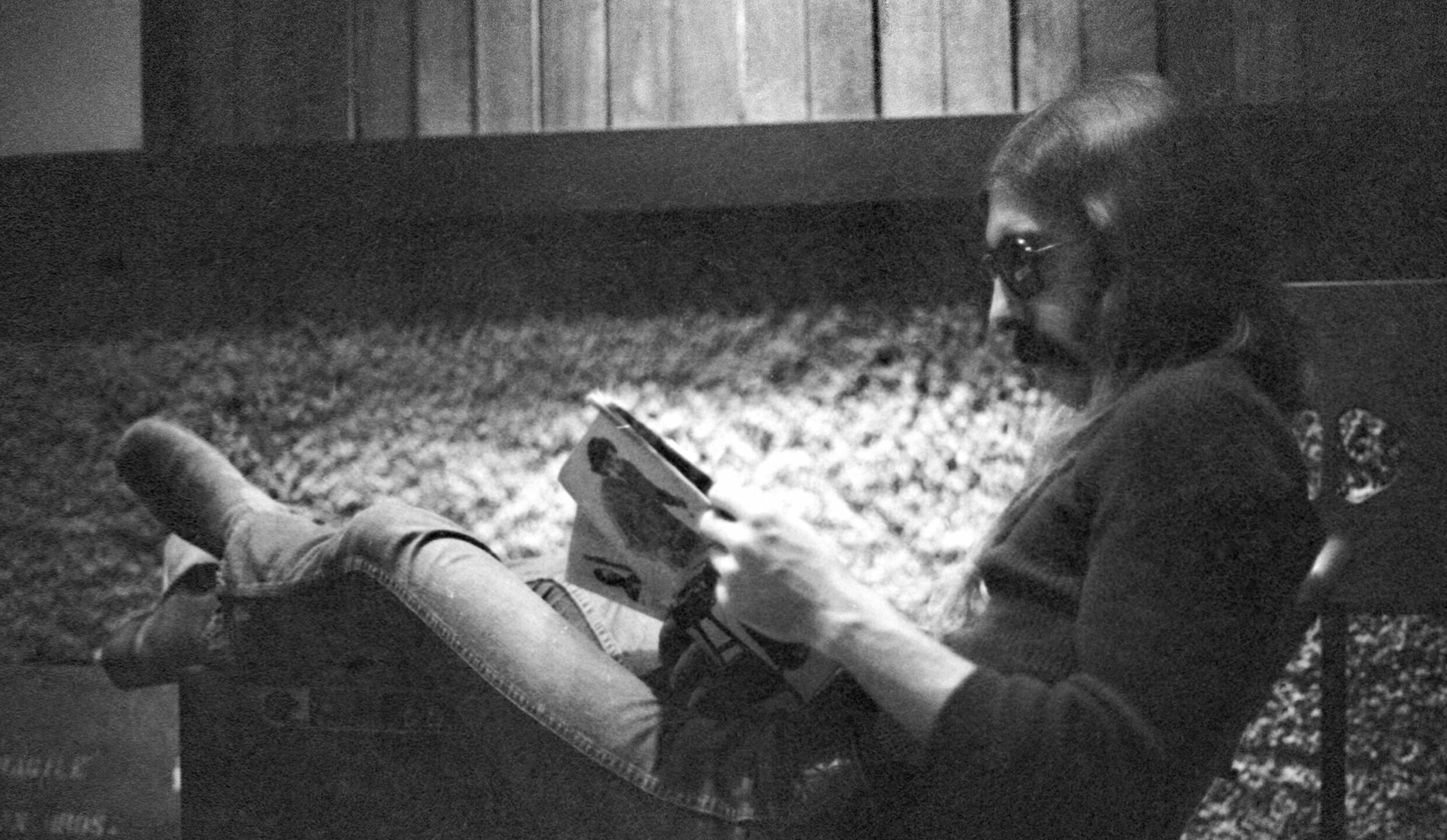 Bassist Berry Oakley takes a break from recording the "Eat A Peach" album at Criteria Studios in Miami, Florida in Decembe...