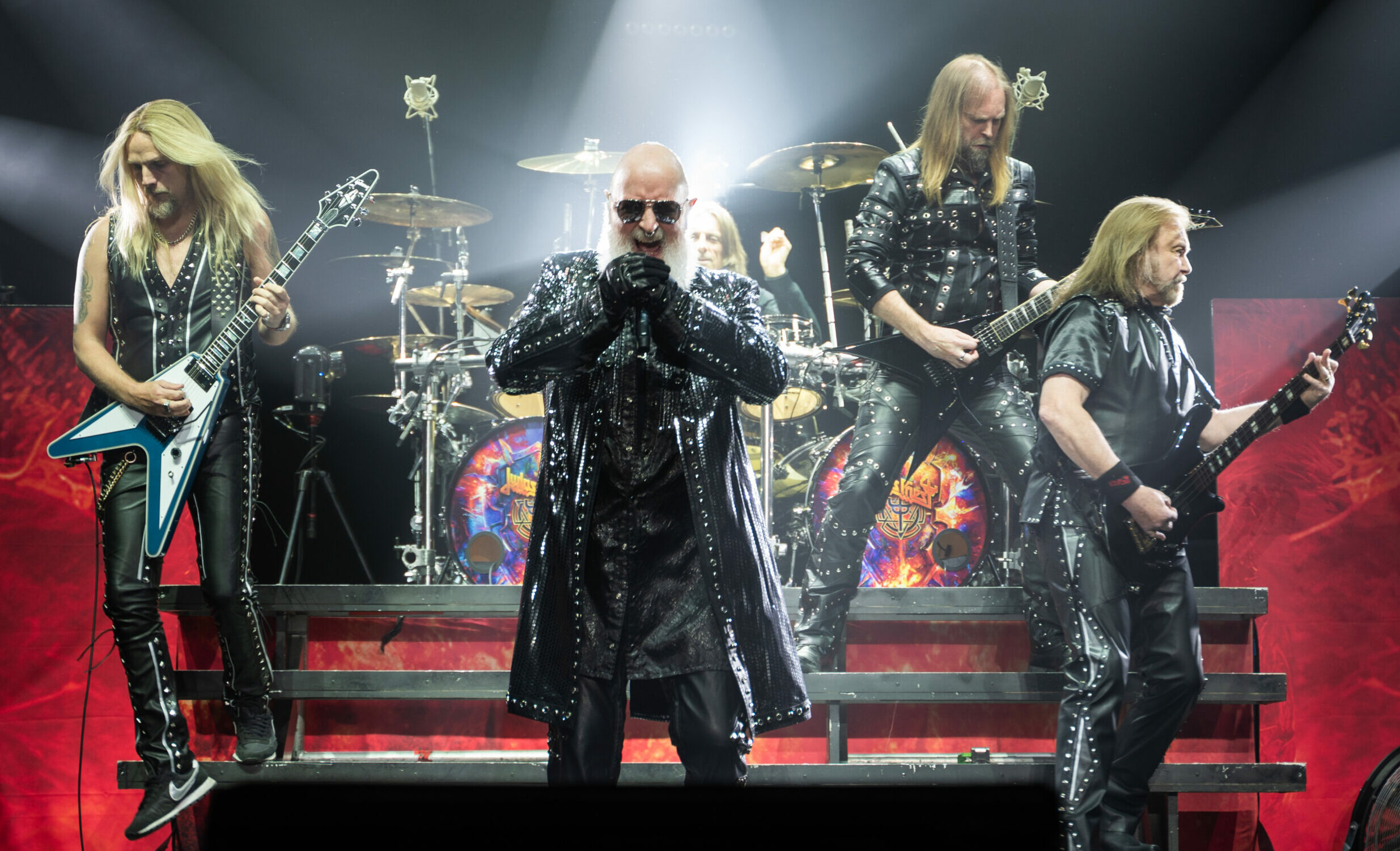 Metal Band Judas Priest während eines Auftritts in Schottland
