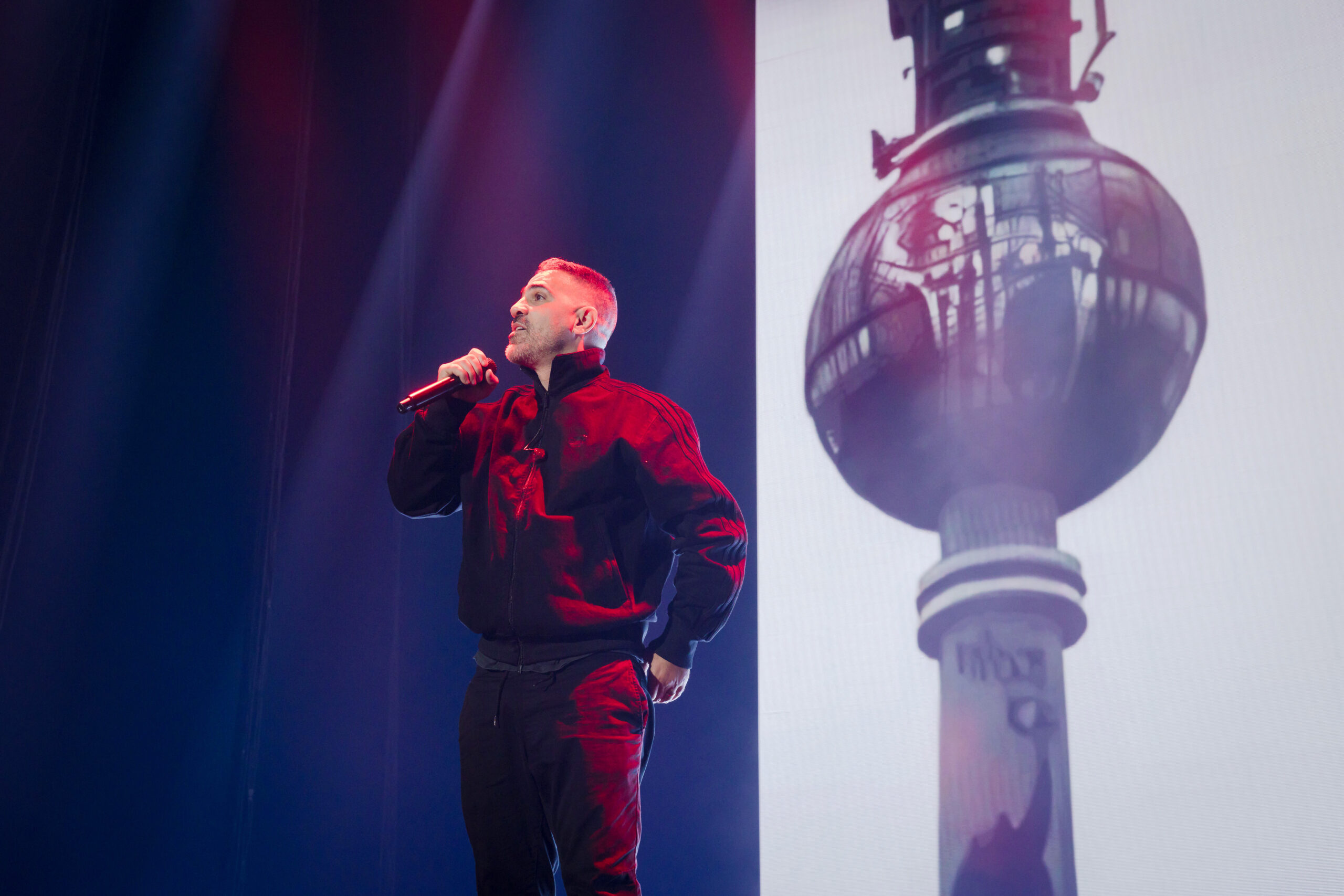 BERLIN, GERMANY - MARCH 21: German rapper Bushido performs live on stage during a concert at the Mercedes-Benz Arena on Ma...