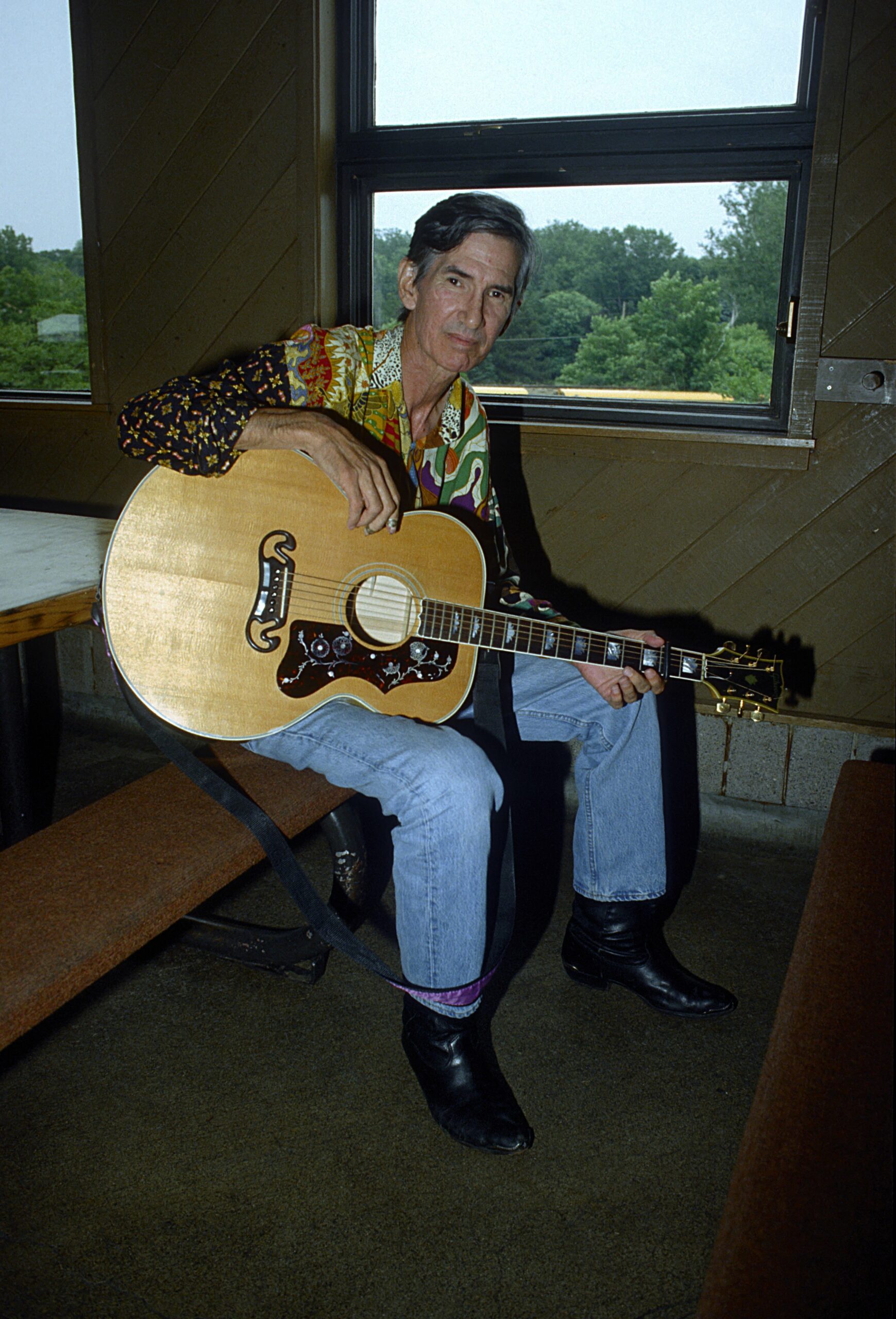MINNEAPOLIS, MN - JUNE 25:  Townes Van Zandt poses for a portrait at Summerfolk in Minneapolis, Minnesota on June 25, 1995...