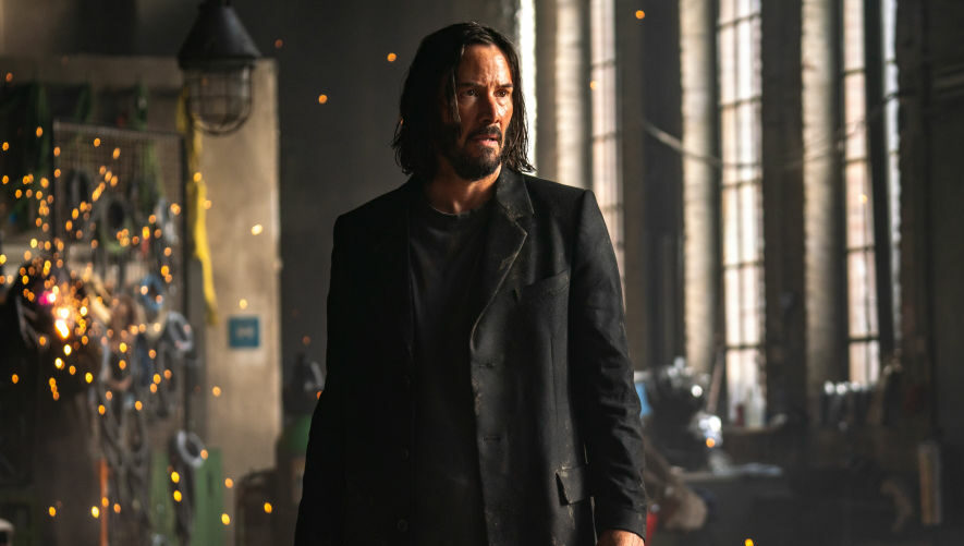 Keanu Reeves am Set von „The Matrix Resurrections“ in Berlin