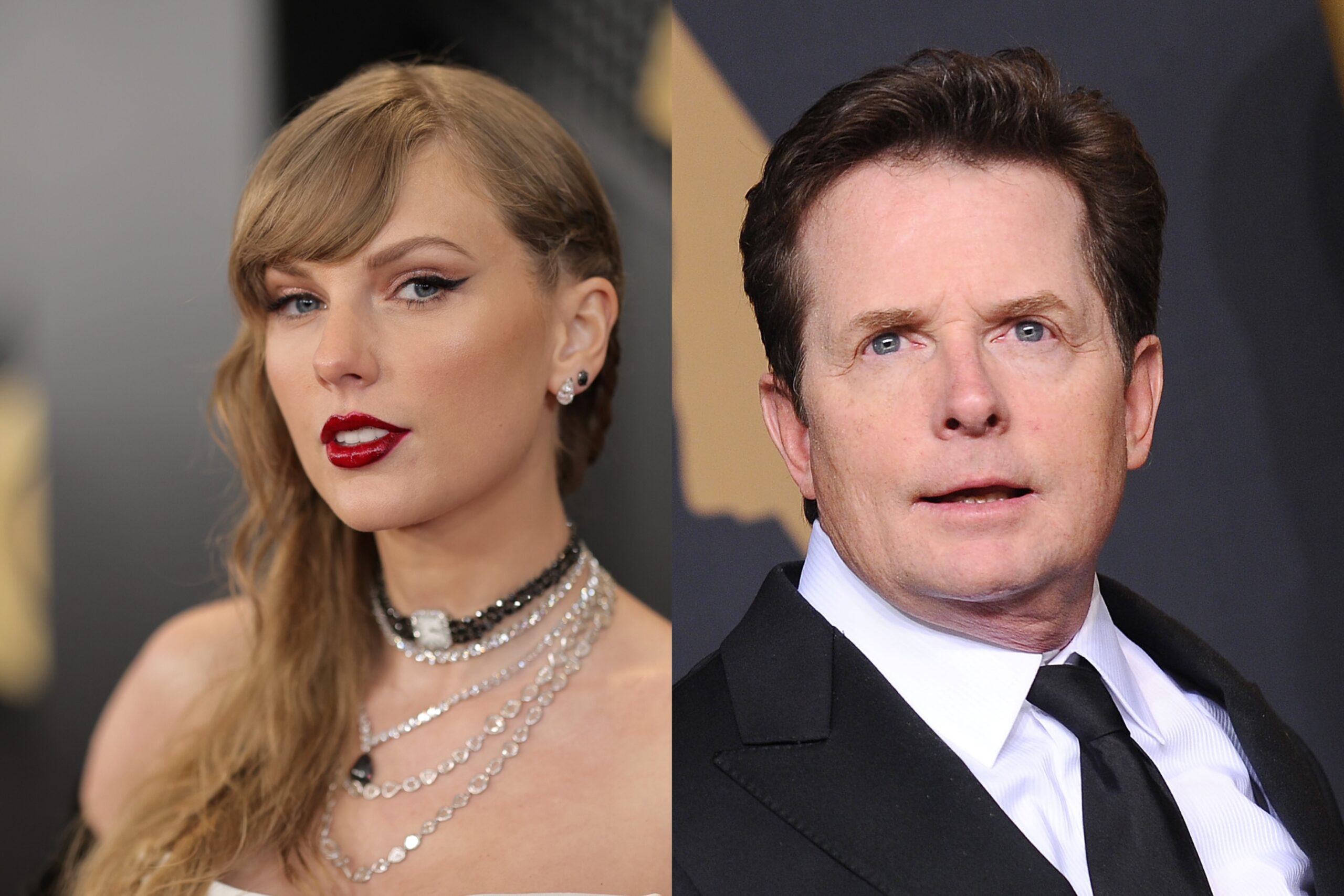 links: Taylor Swift, rechts: Michael J. Fox
