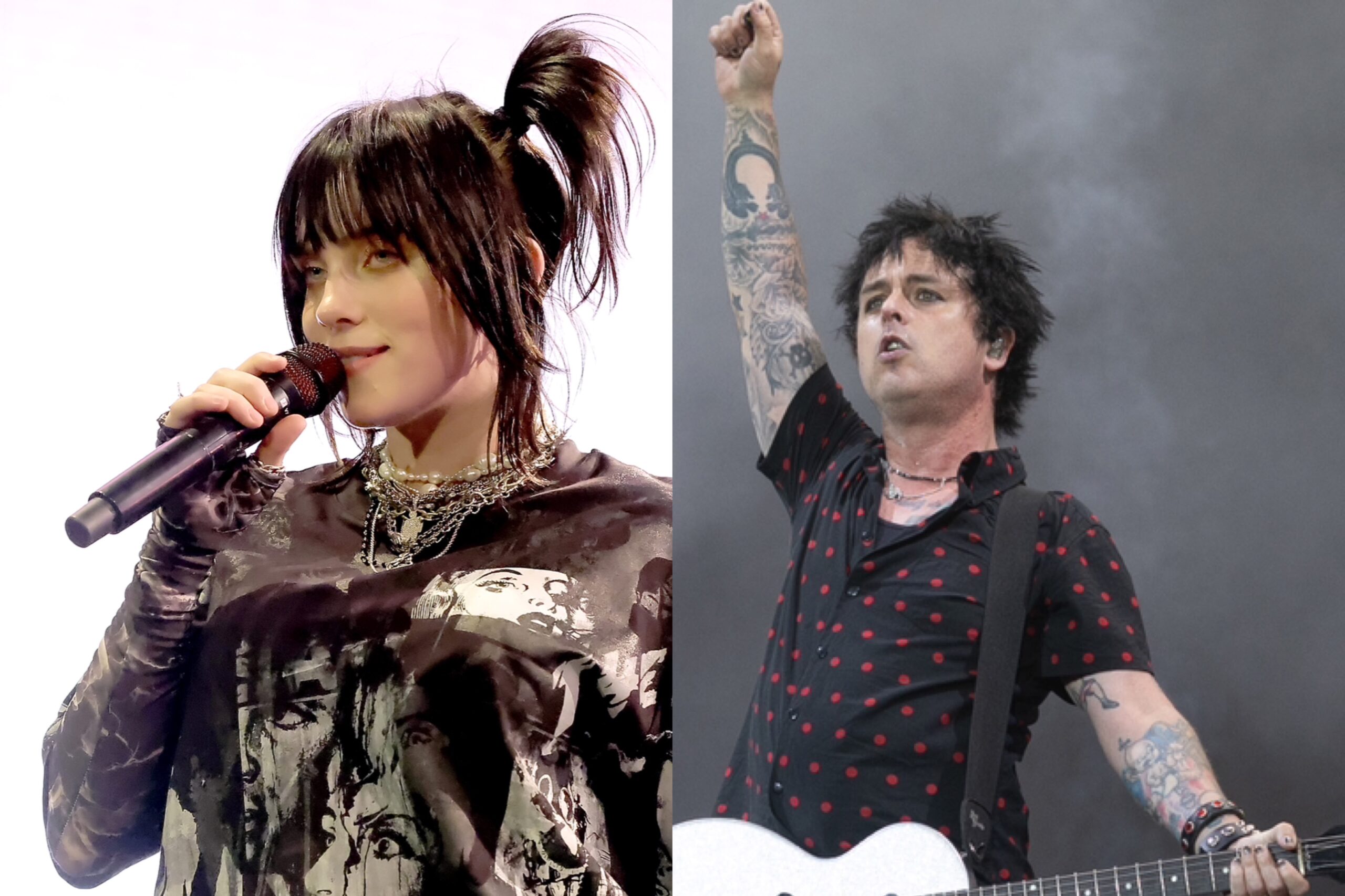Billie Eilish (l.) und Billie Joe Armstrong von Green Day (r.) fordern Transparenz bei Konzerttickets