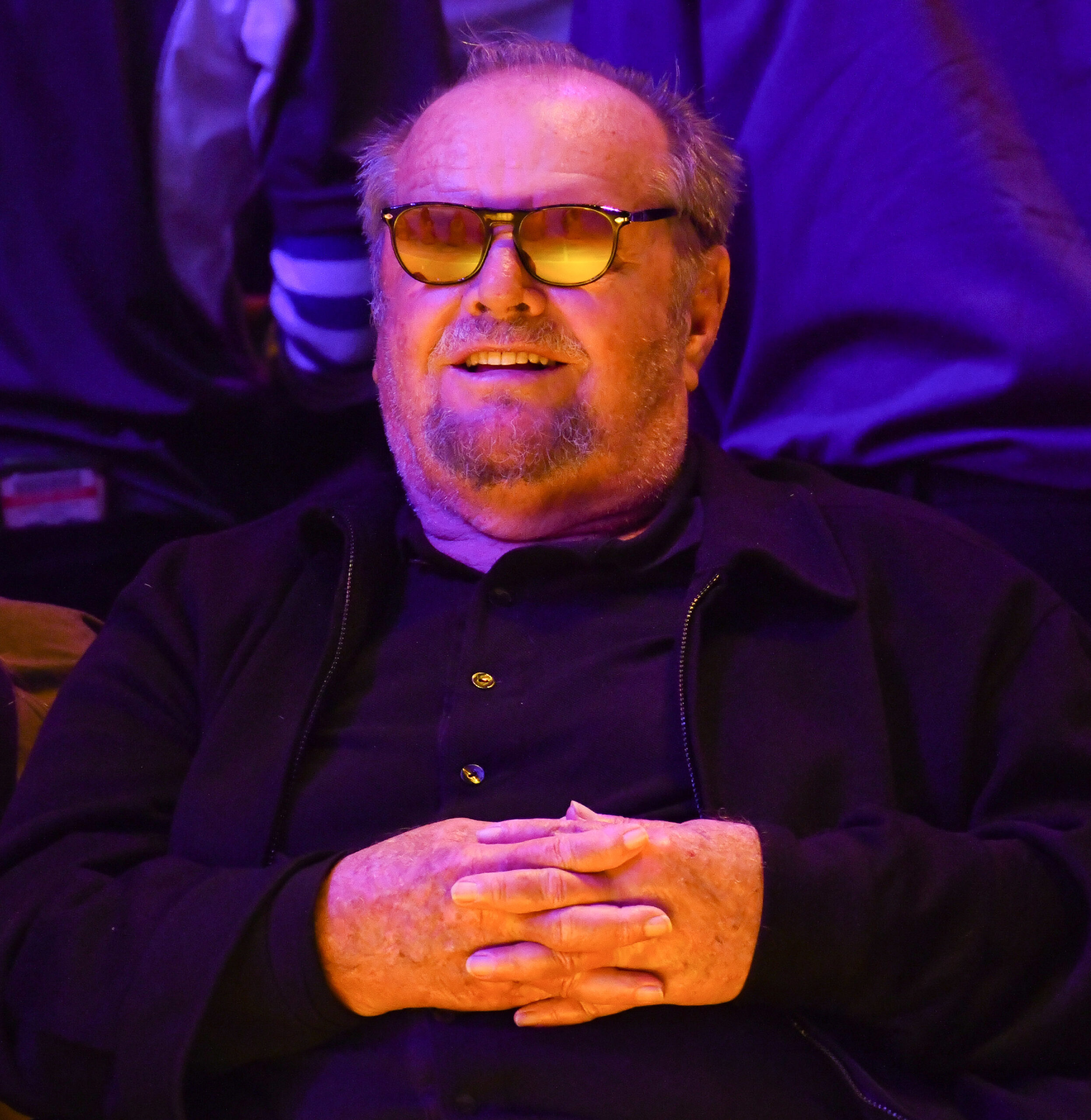 LOS ANGELES, CALIFORNIA - APRIL 04: Jack Nicholson attends a basketball game between the Los Angeles Lakers and the Golden...