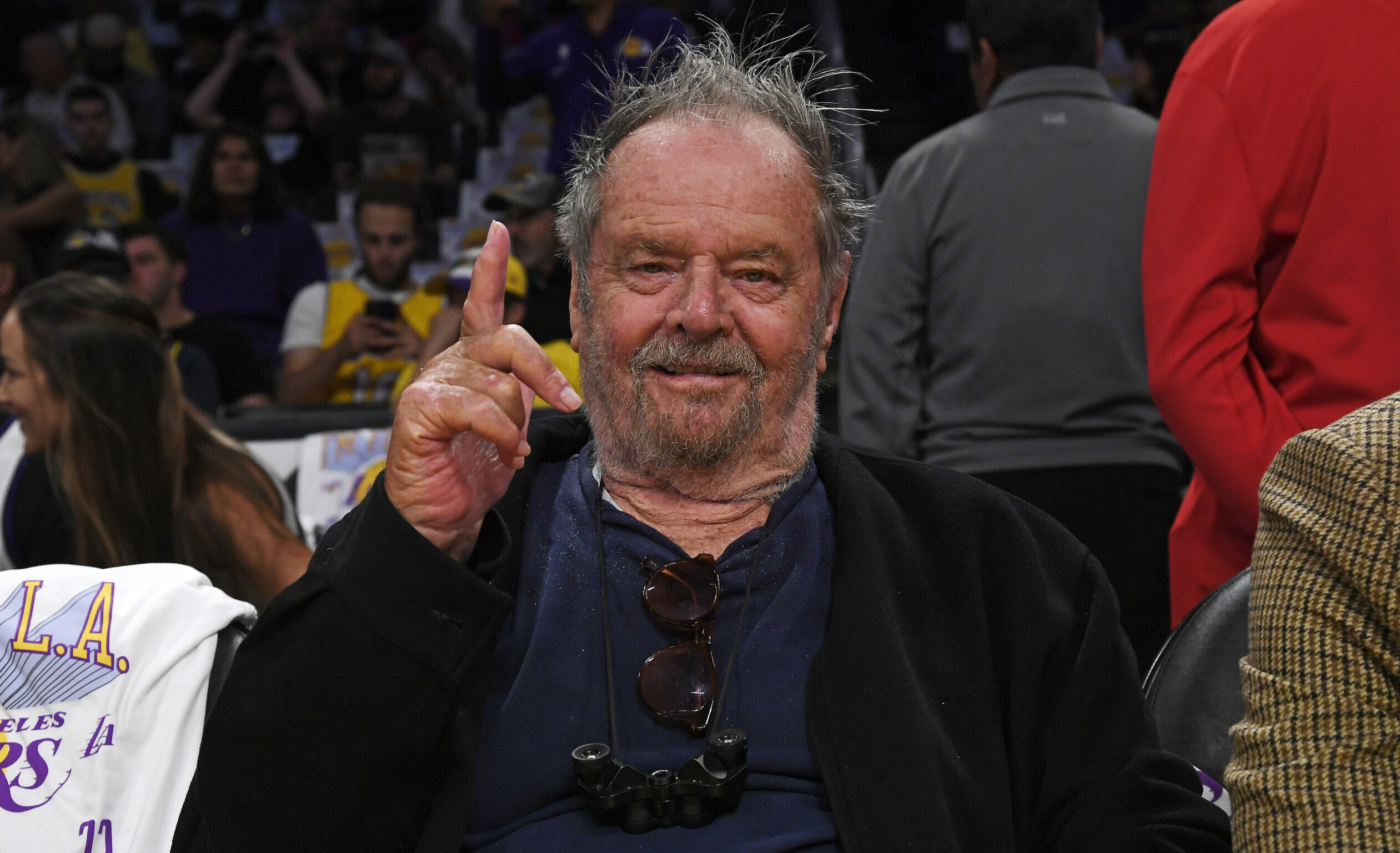 Mit ihm geht es nur nach oben: Jack Nicholson bei einem Heimspiel der Los Angeles Lakers