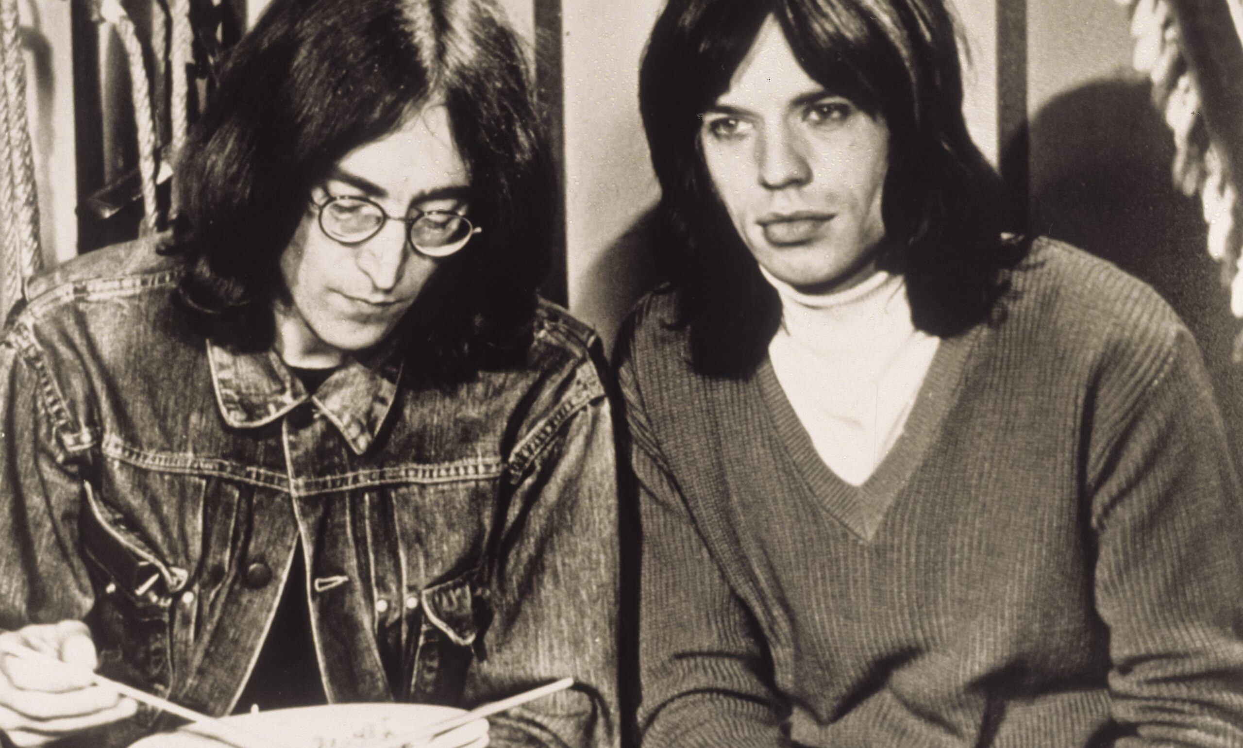 John Lennon und Mick Jagger