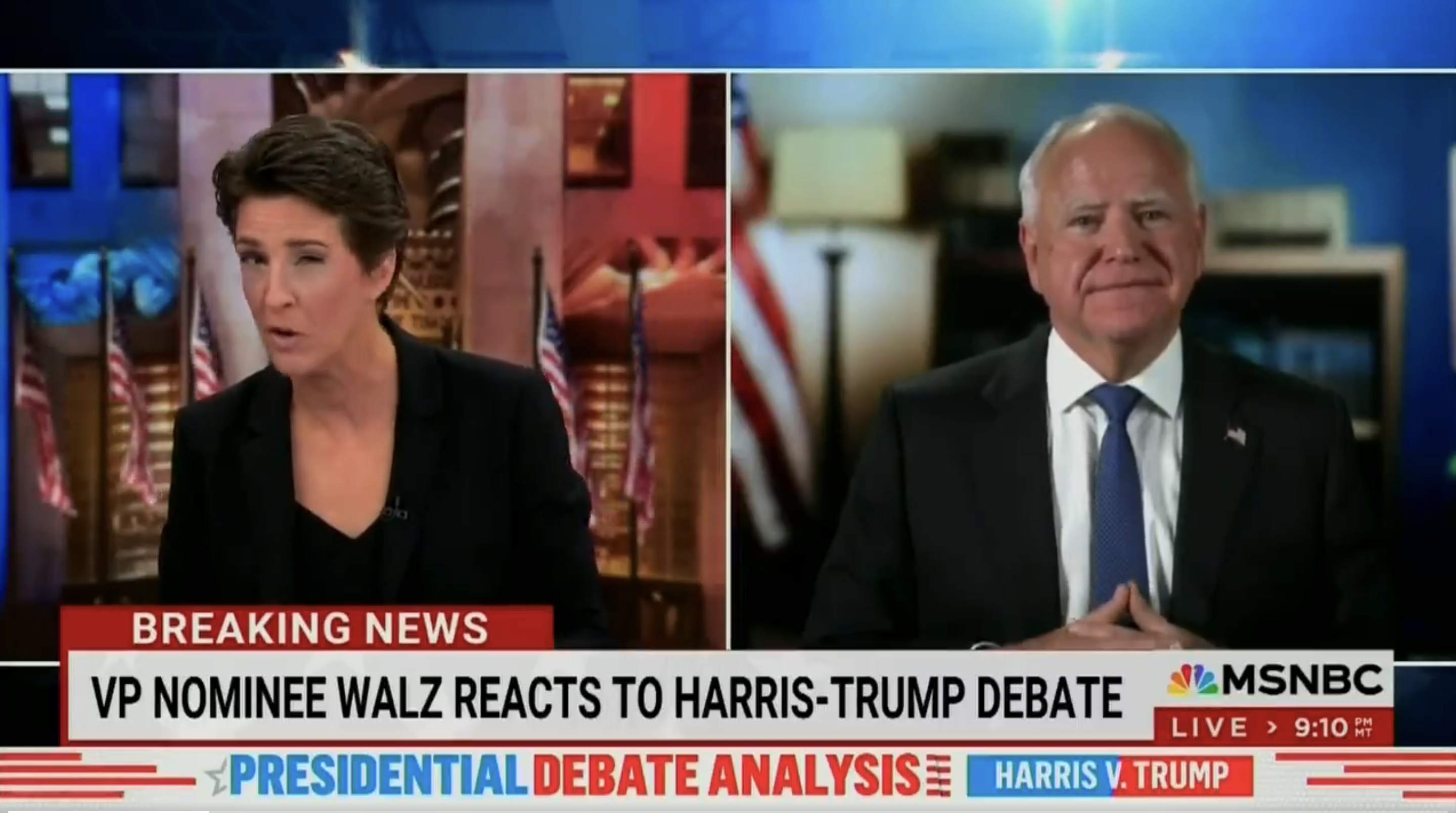 Tim Walz auf MSNBC