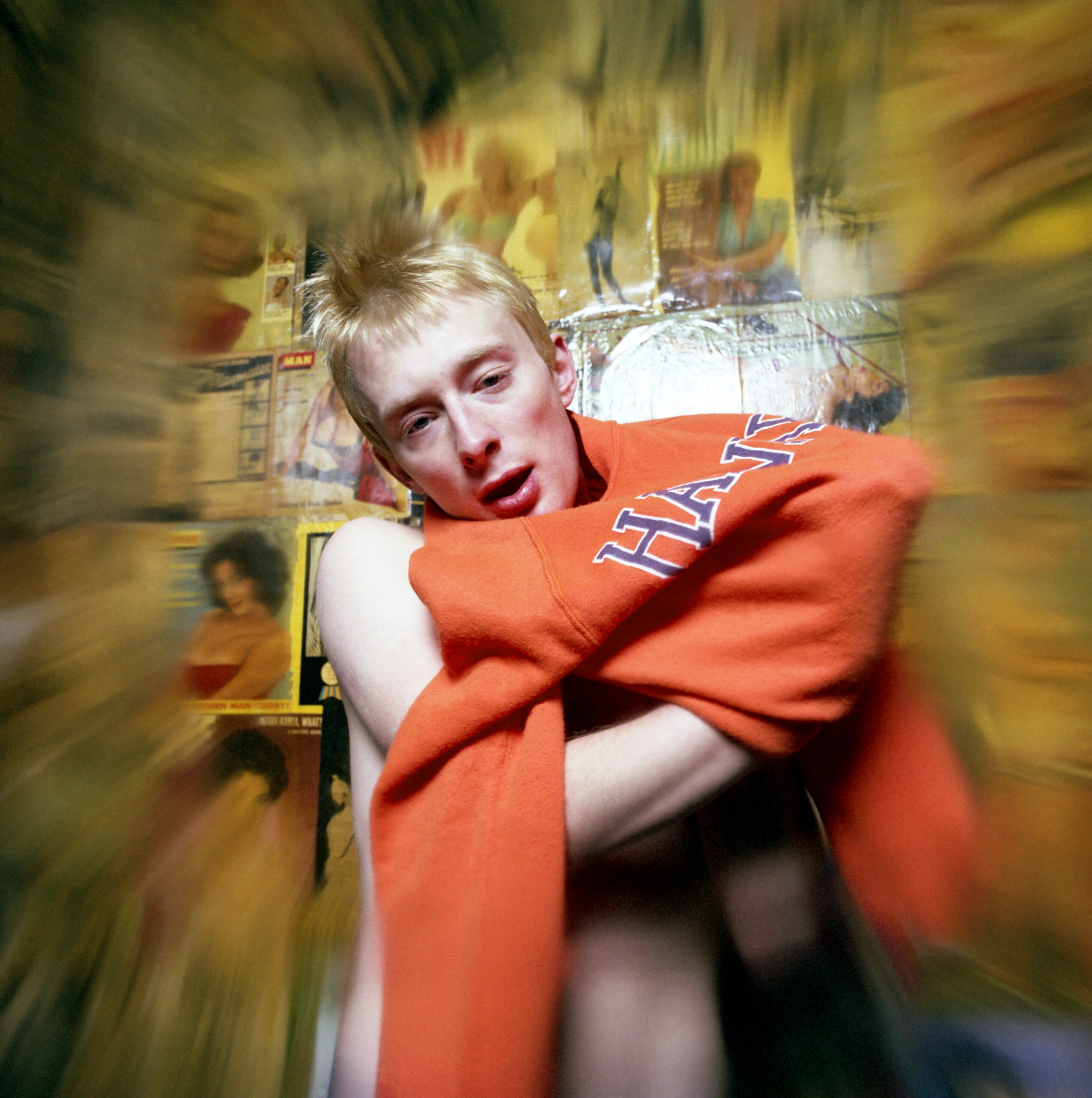 NEW YORK, NY - MARCH, 1993: Lead singer Thom Yorke of the British alternative rock band Radiohead poses for a portrait cir...