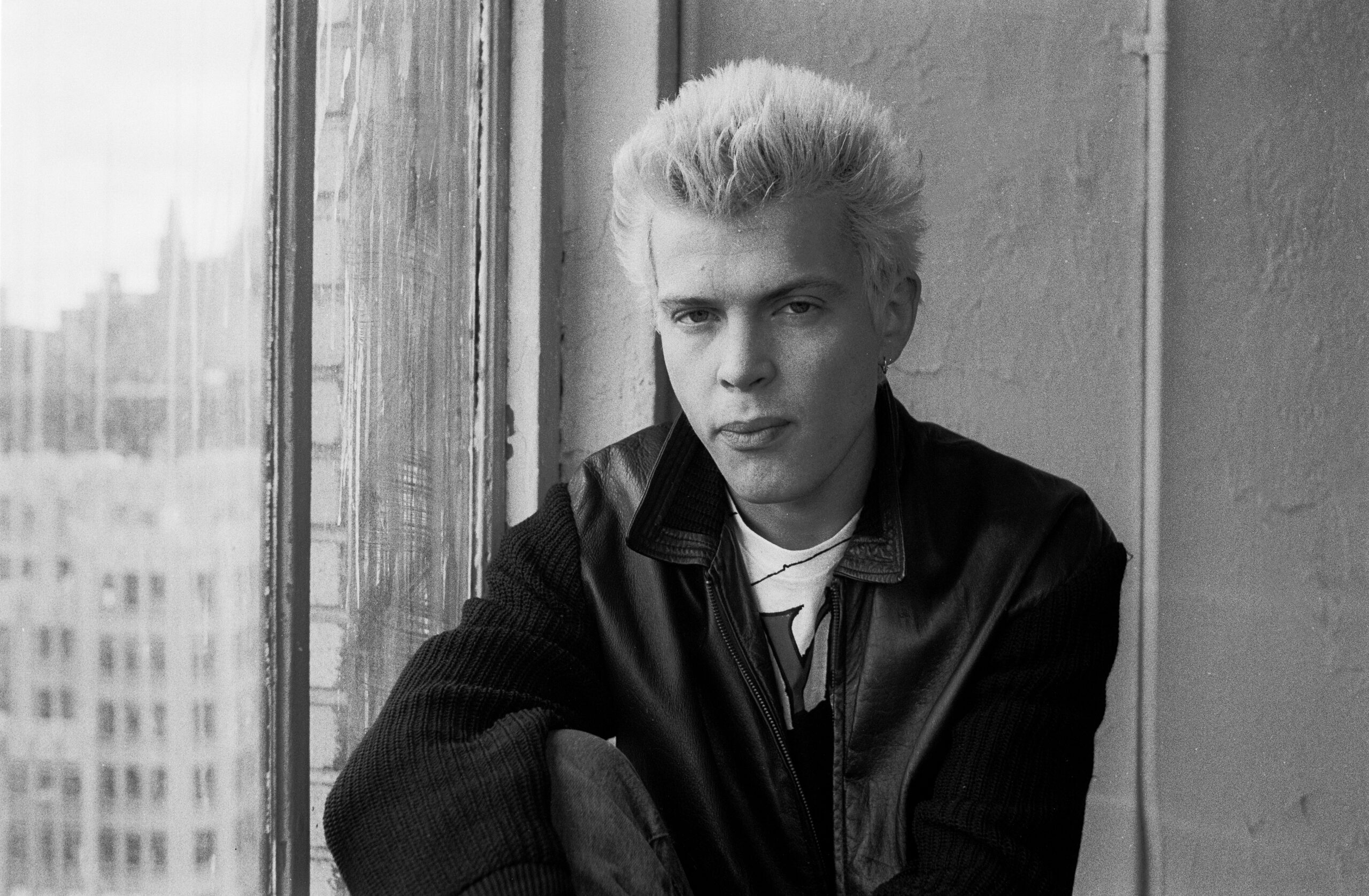 Billy Idol at a stylist's loft in New York, New York, September 24,1981  (Photo by Paul Natkin/Getty Images)