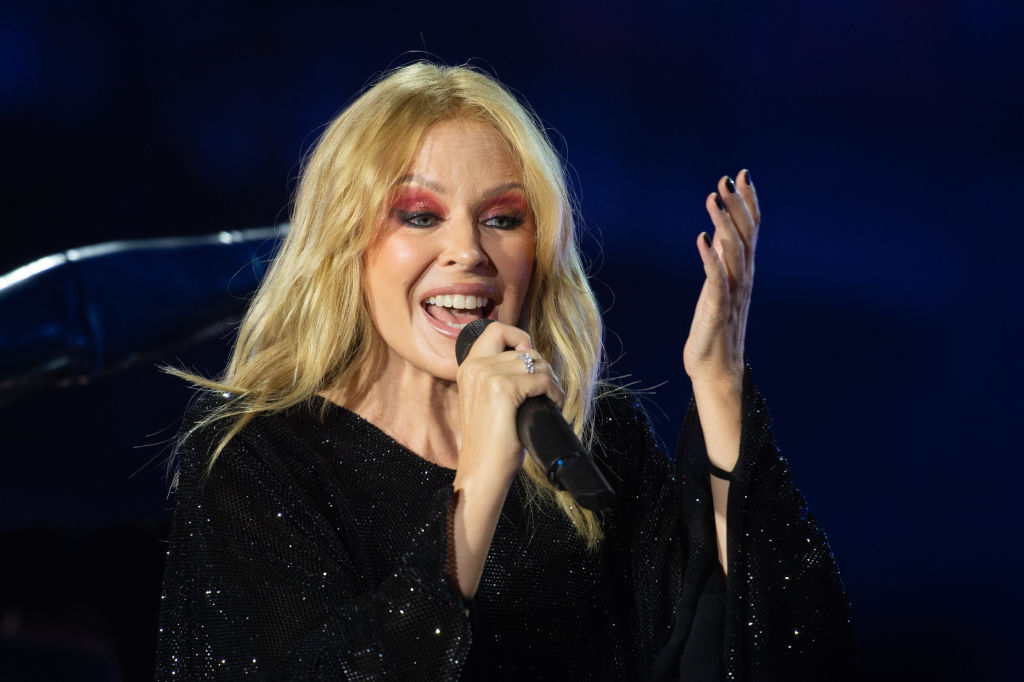 BUDAPEST, HUNGARY - AUGUST 07: Kylie Minogue performs at Sziget Festival 2024 at Óbuda Island on August 07, 2024 in Budap...