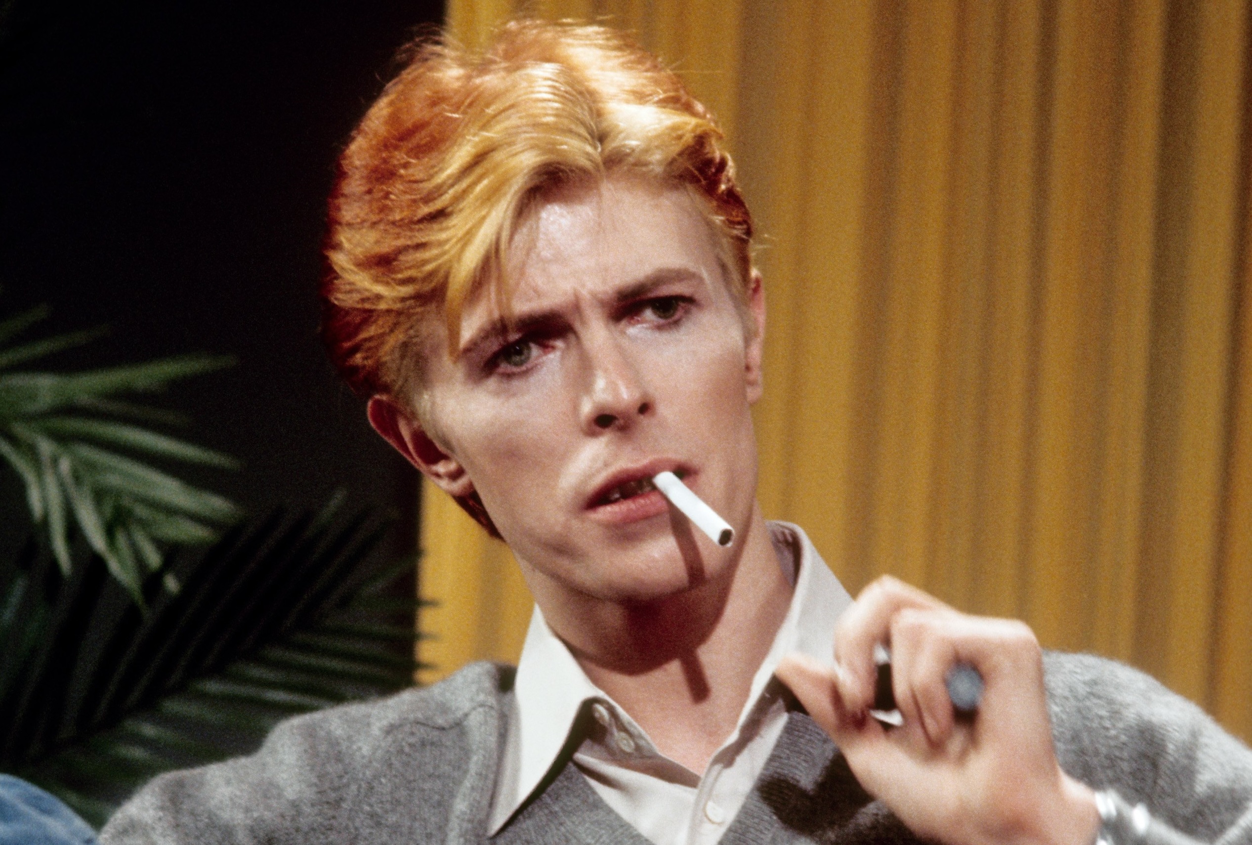 David Bowie 1976 bei einem TV-Interview