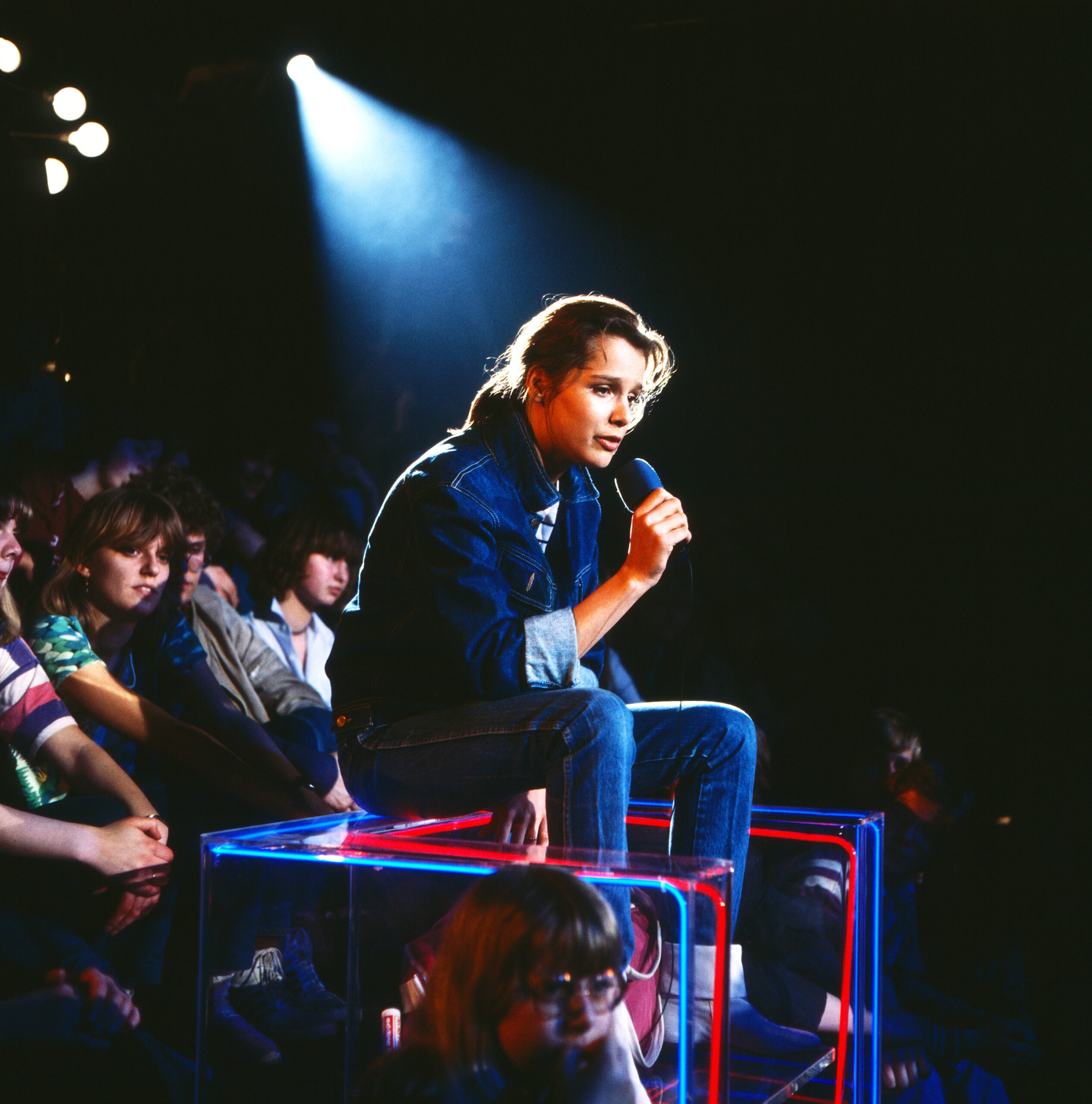 Musicbox, Sendereihe, Deutschland 1981 - 1982, Sendung vom 25. Mai 1981, Moderatorin: Desiree Nosbusch. (Photo by Fred Lin...