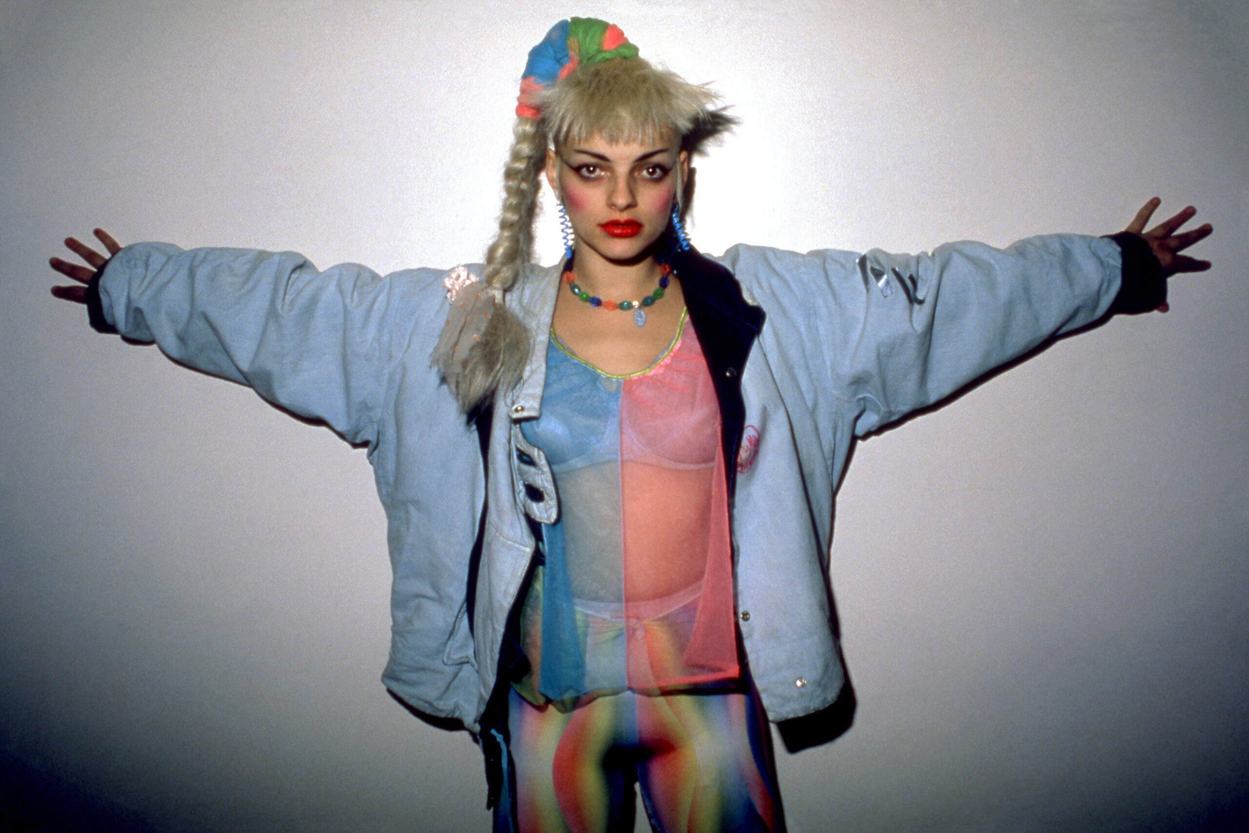 German singer, songwriter, and actress, Nina Hagen, poses for a portrait on November 6, 1982 at the Kabuki Theater in San ...