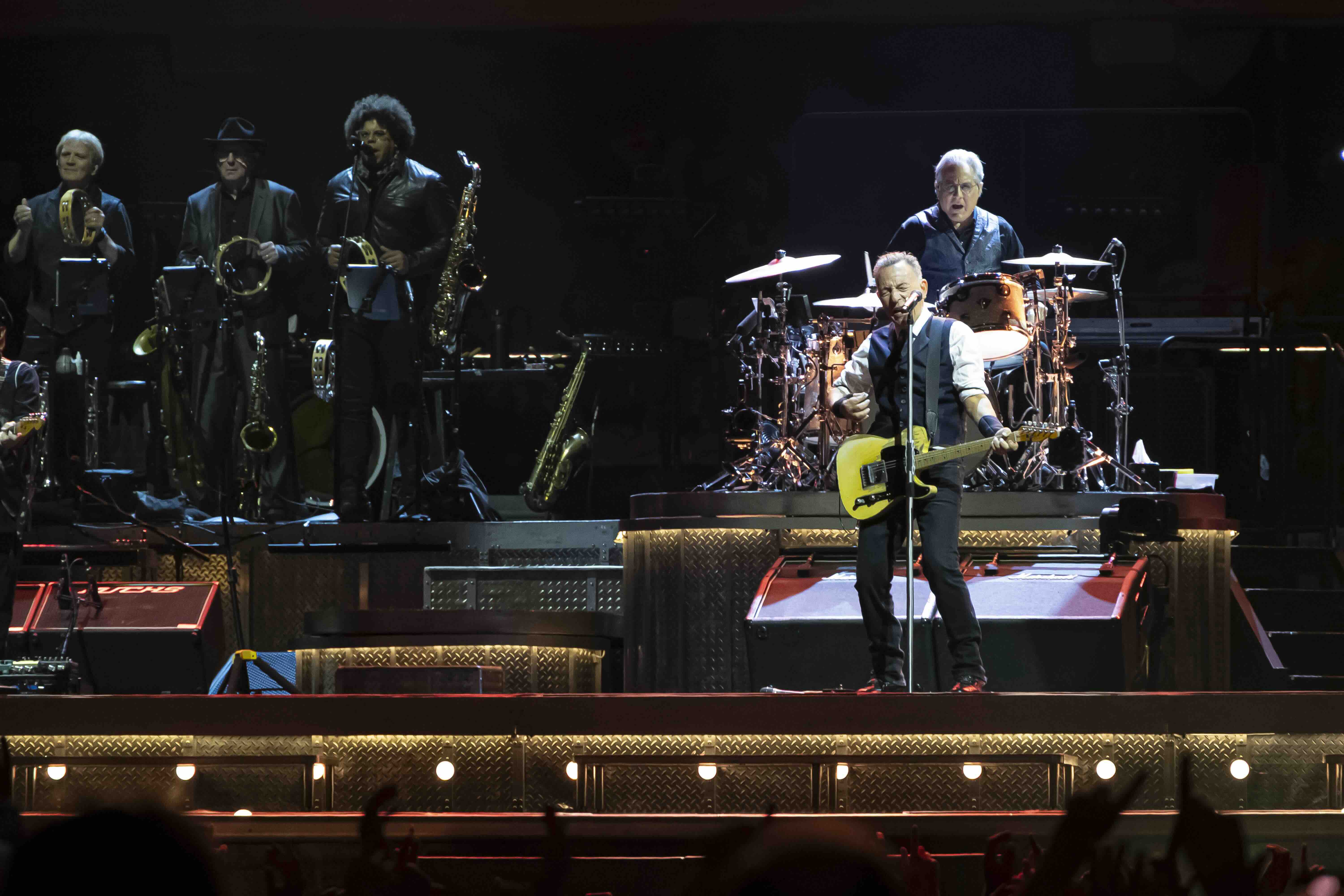 LILLE, FRANCE - MAY 24: Bruce Springsteen and The E Street Band perform at Decathlon Arena on May 24, 2025 in Lille, Franc...