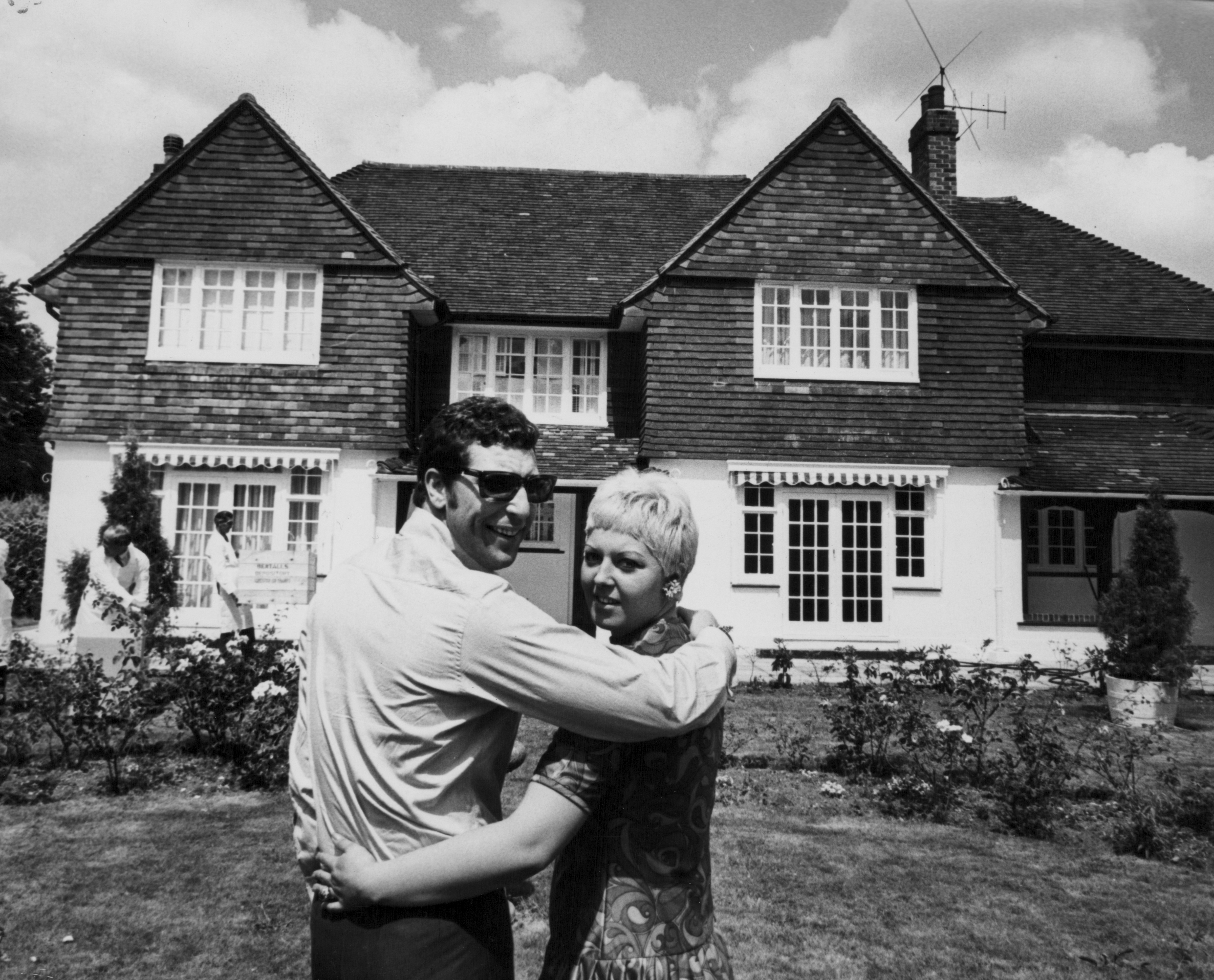 Singer Tom Jones with his wife Linda, posing outside their home in Glamorgan, Wales, July 20th 1967. (Photo by Express/Arc...