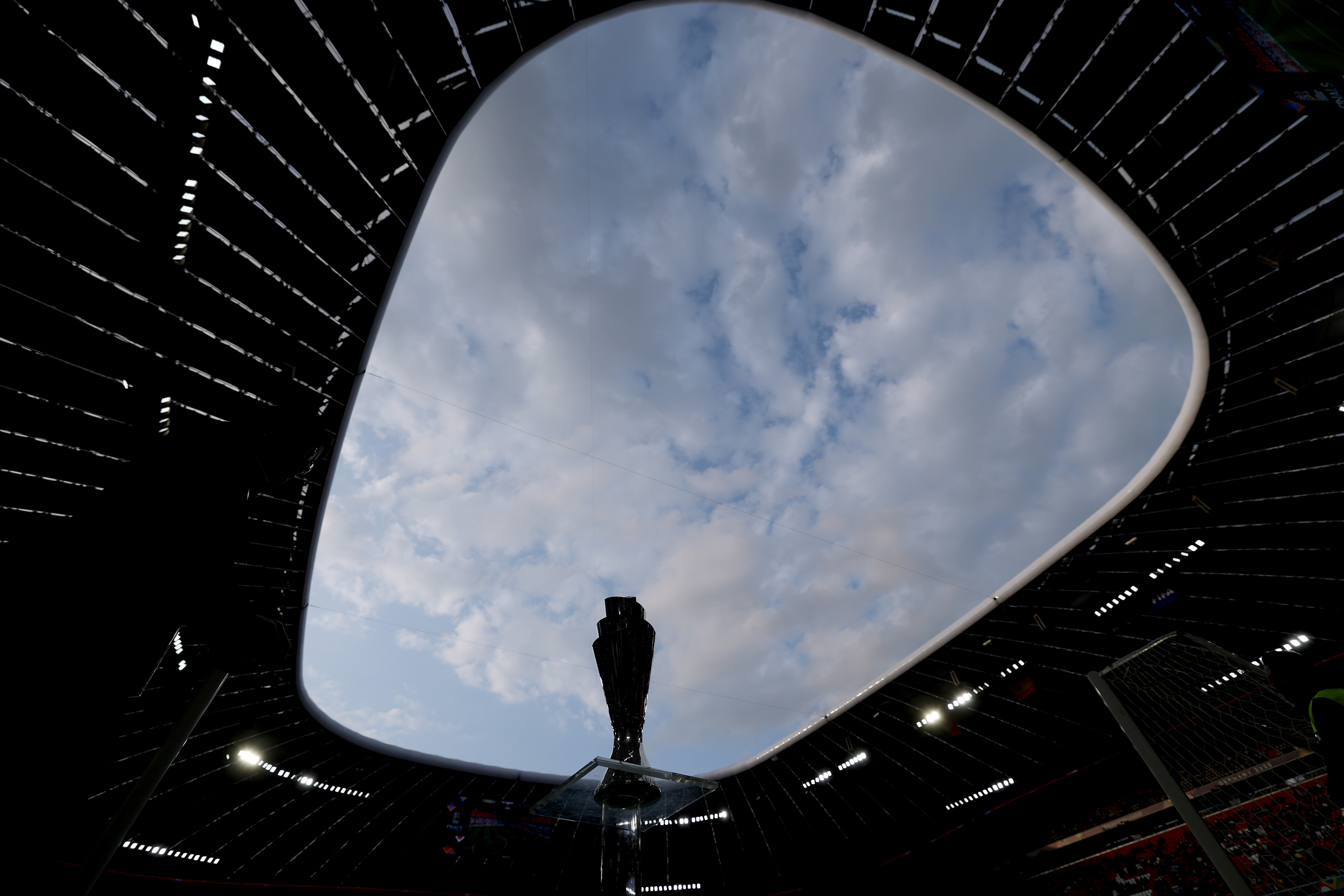 MUNICH, GERMANY - JUNE 08: General view inside the stadium prior to the UEFA Nations League 2025 final match between Portu...