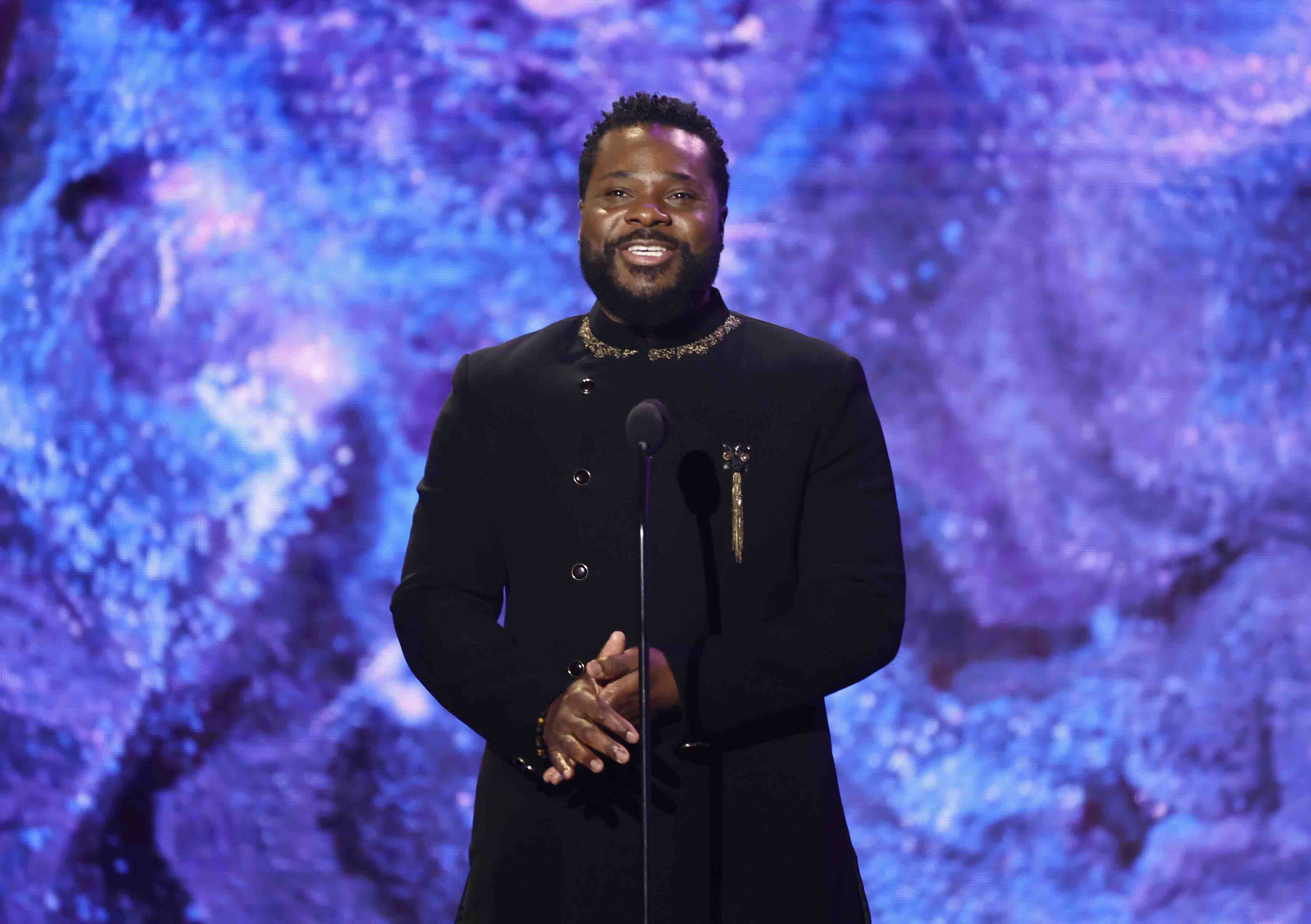 LOS ANGELES, CALIFORNIA - FEBRUARY 05: (FOR EDITORIAL USE ONLY) Malcolm-Jamal Warner speaks onstage during the 65th GRAMMY...