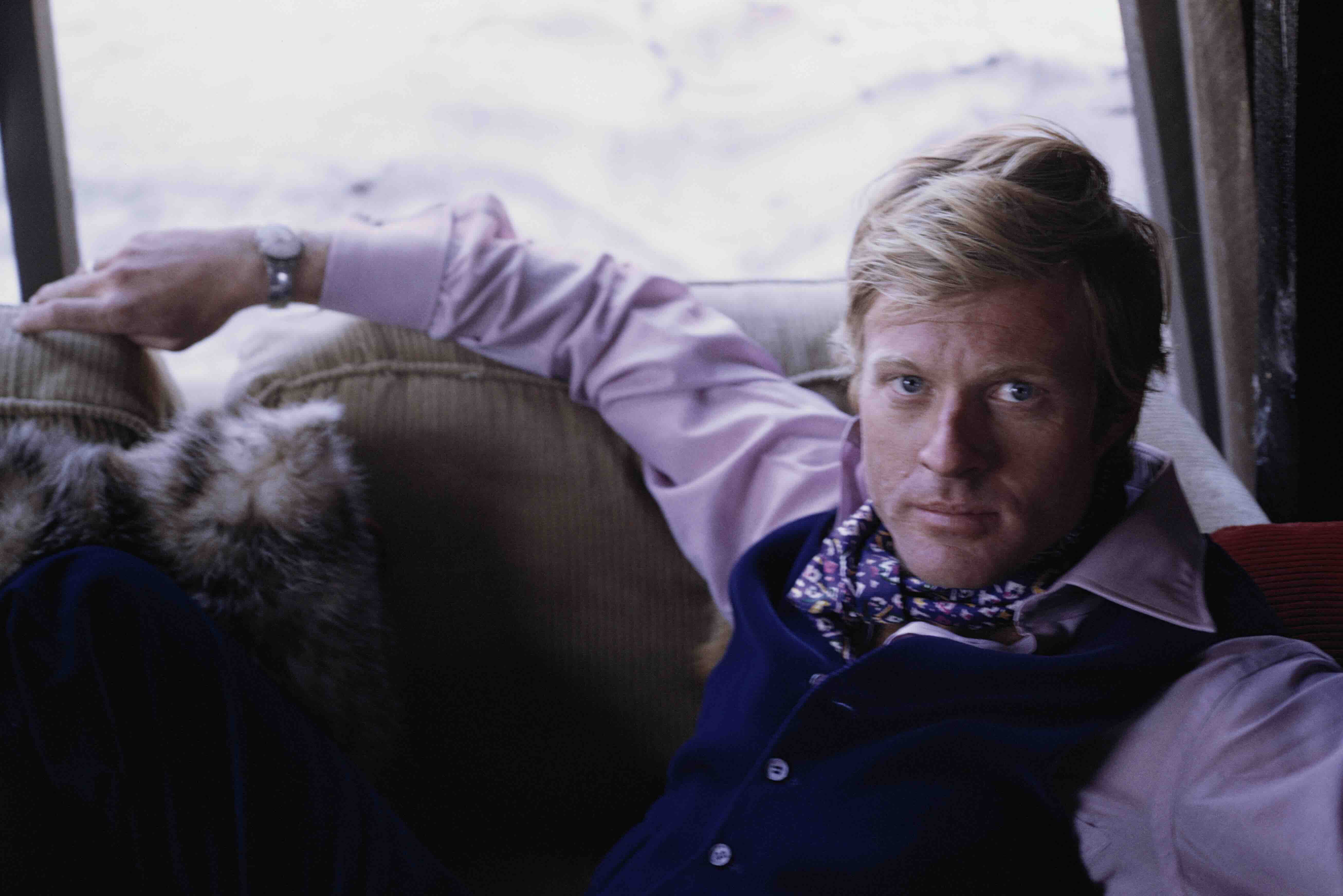 American actor Robert Redford during the filming of 'Downhill Racer', May 1969. (Photo by Ernst Haas/Getty Images)