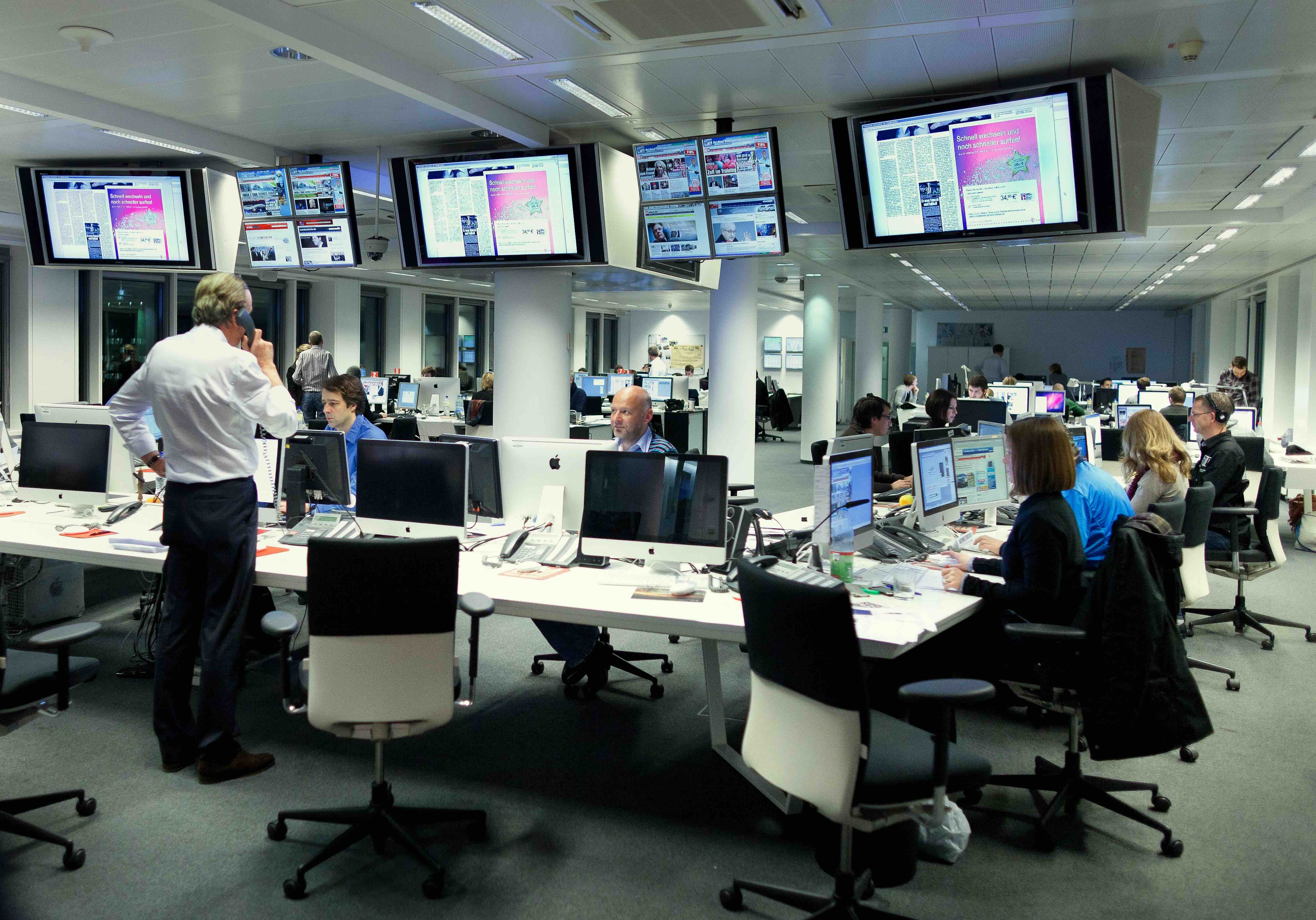 Blick in eine Redaktion (Symboldbild)